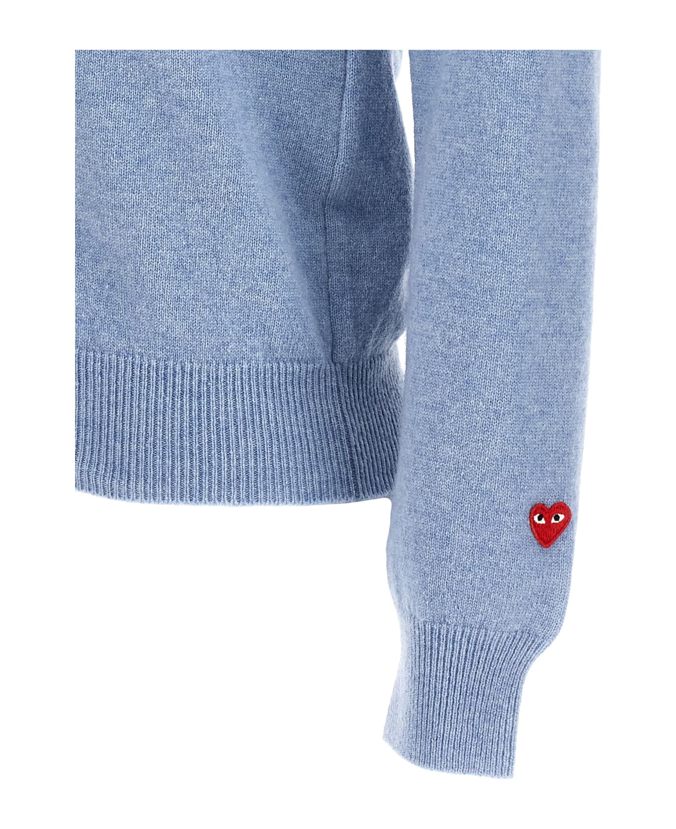 Comme des Garçons Play 
small Heart
 Cardigan - Light Blue