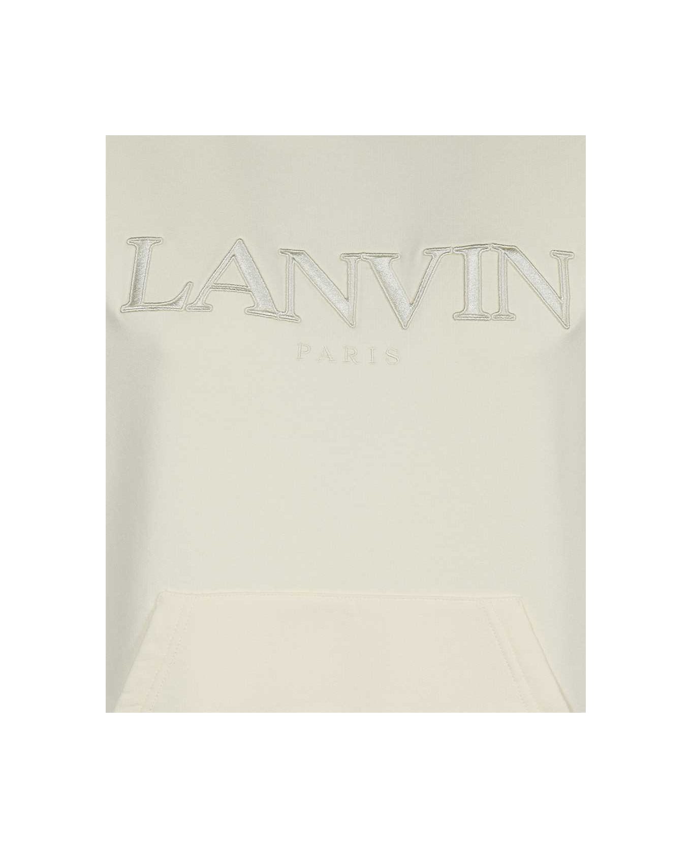 Lanvin Cotton Hoodie - Ivory