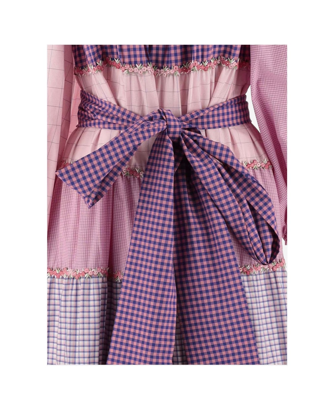 Flora Sardalos Patchwork Cotton Maxi Dress - Purple ワンピース＆ドレス