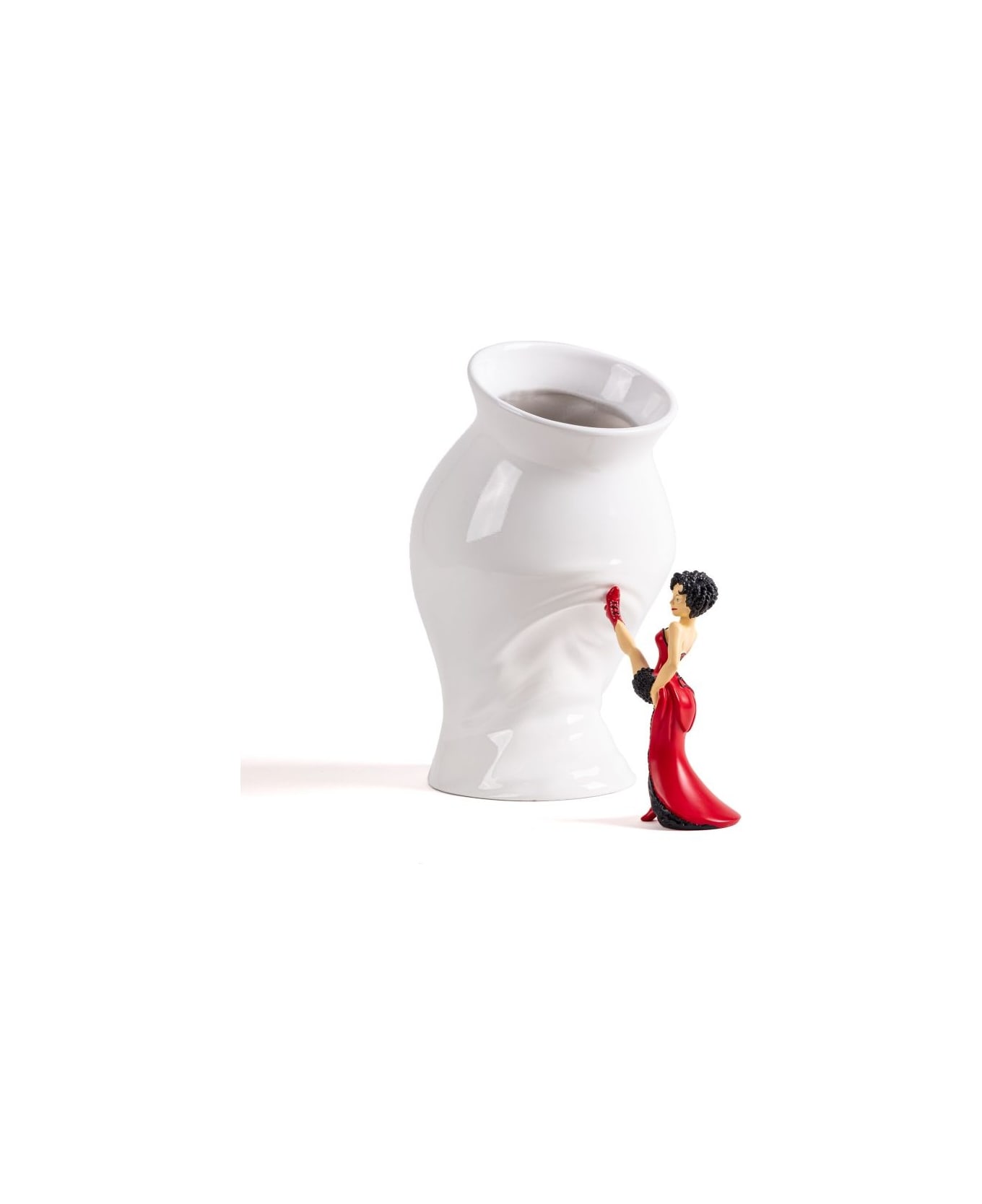 Seletti Vaso Con Statuetta In Resina Circus Lucy - Bianco