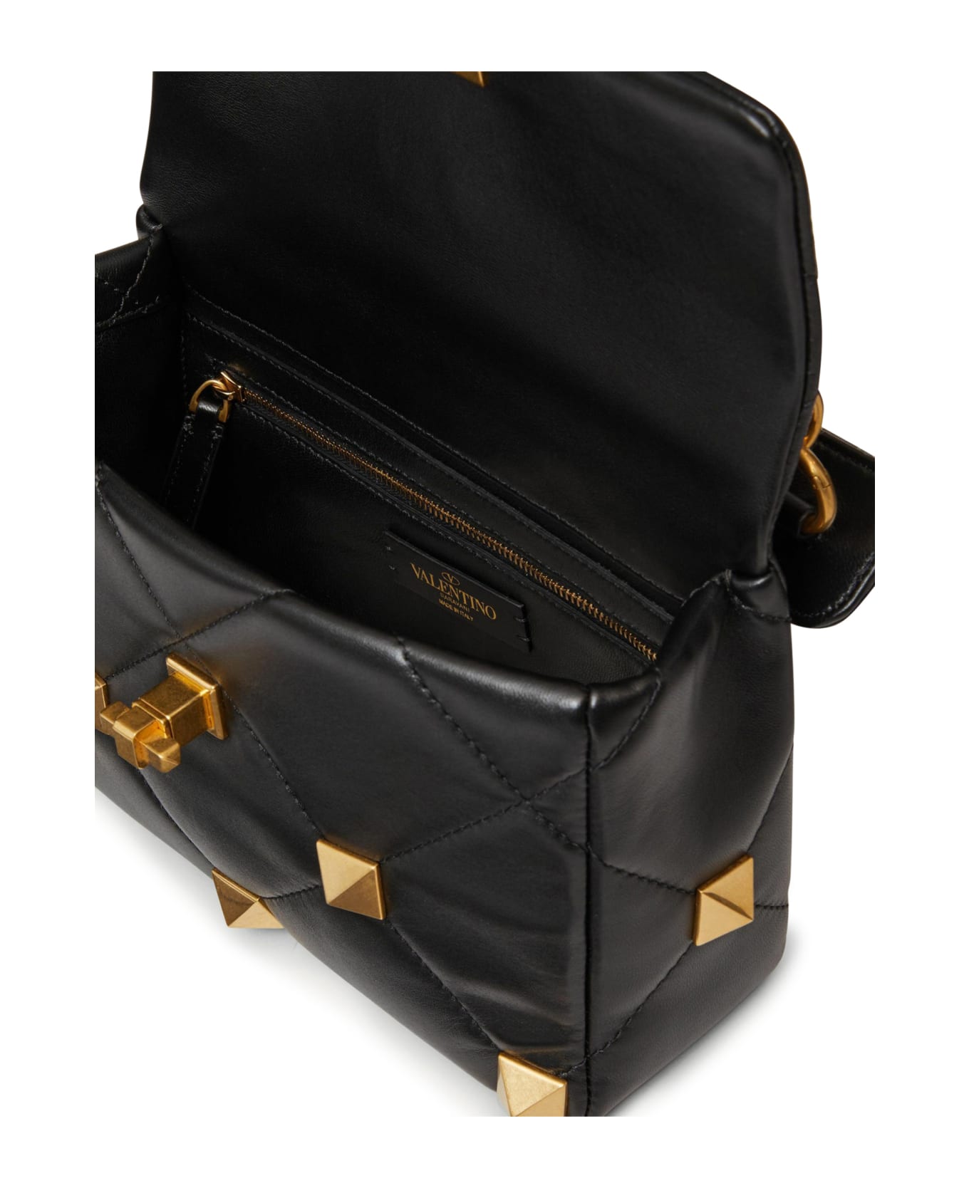 Valentino Garavani Shoulder Bag Roman Stud Nappa Dolce/a.brass Macro Studs - No Black ショルダーバッグ