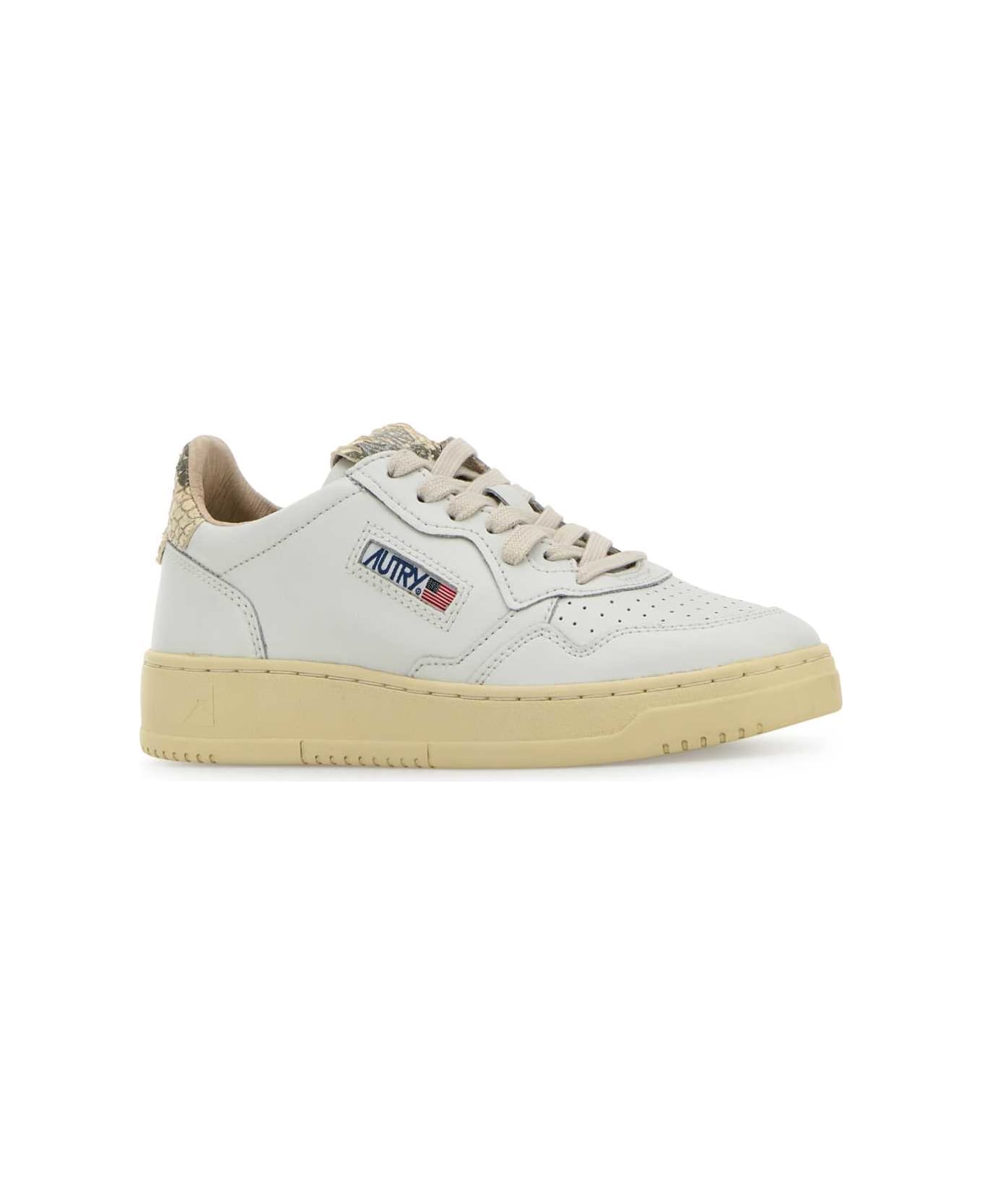 Autry White Leather Medalist Sneakers - White