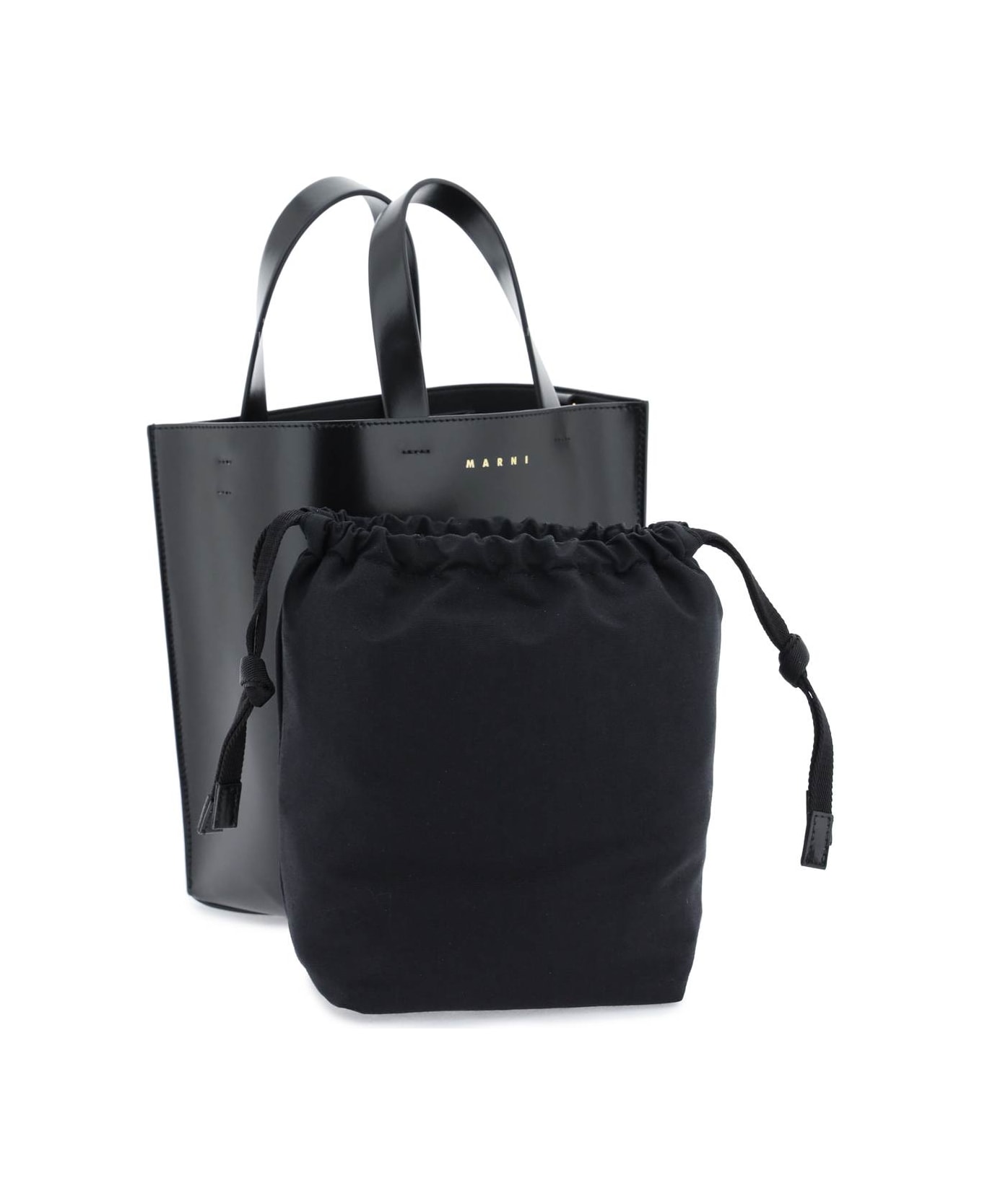 Marni Black Leather Museo Handbag - Z2P71