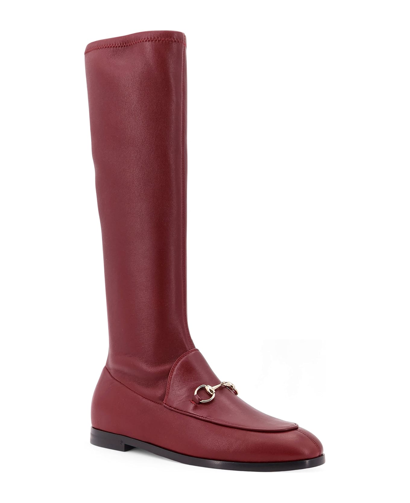 Gucci Jordaan Leather Boots - Red