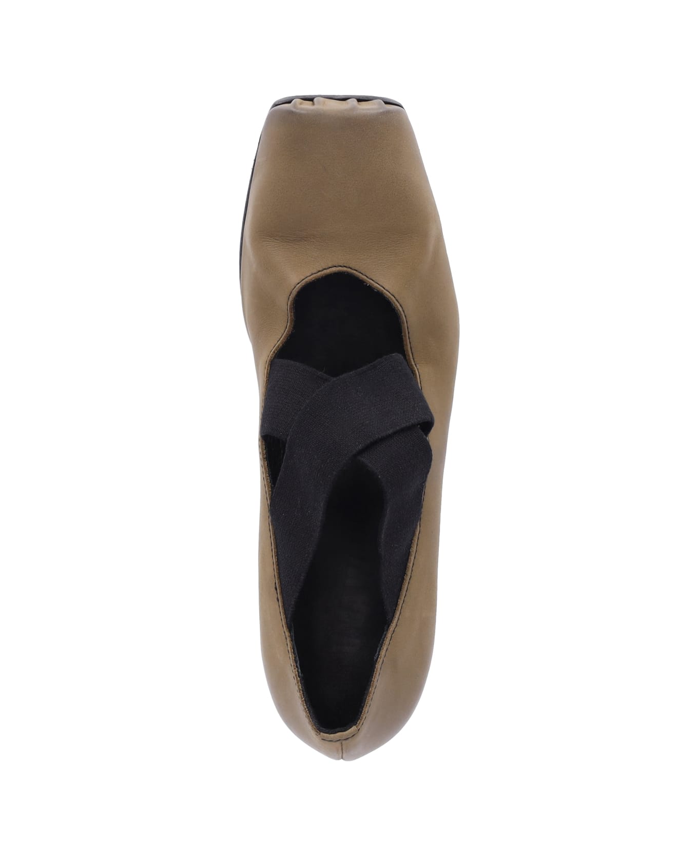 Uma Wang Heeled Ballet Flats - BROWN