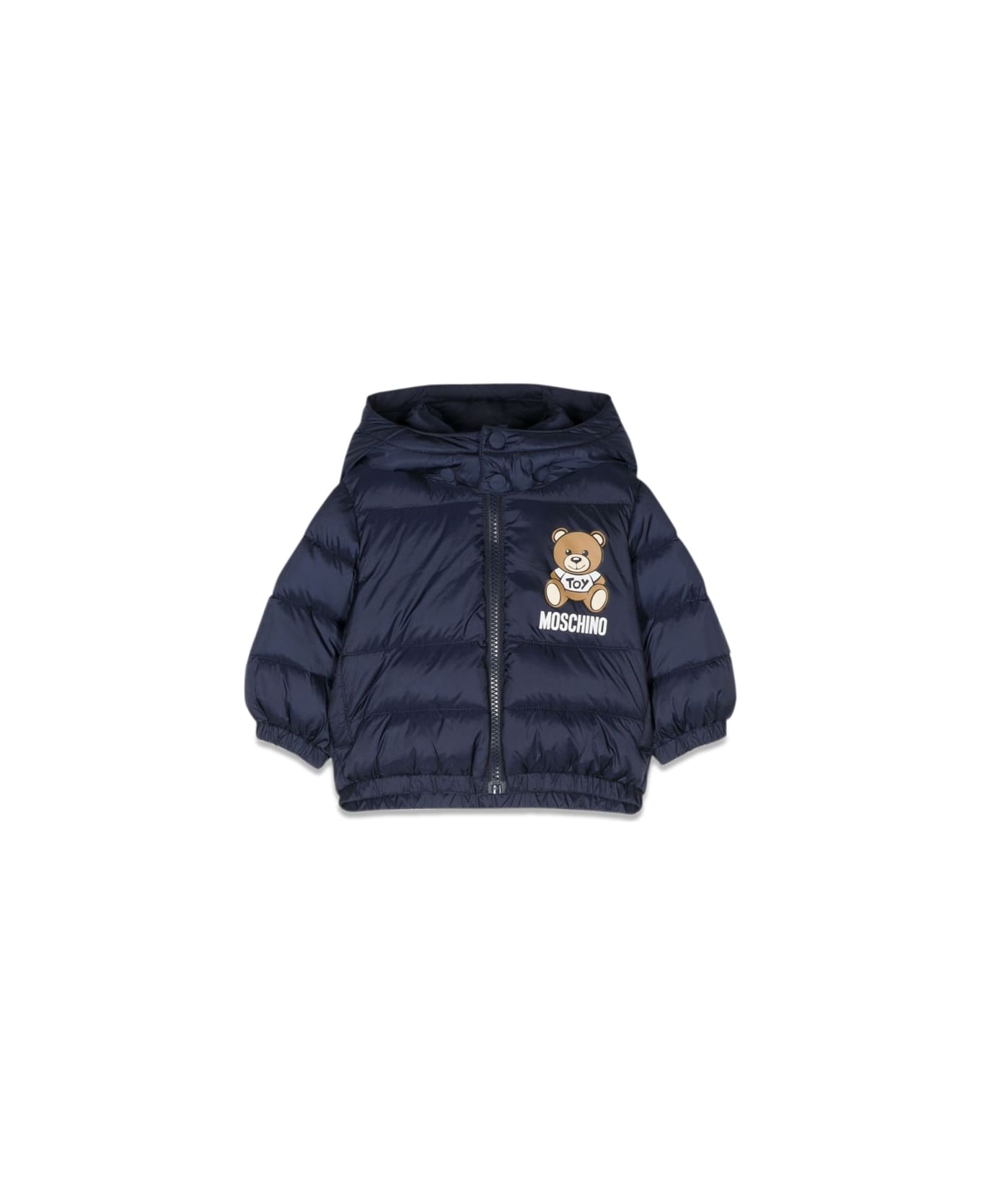 Moschino Hooded Down Jacket - BLUE コート＆ジャケット