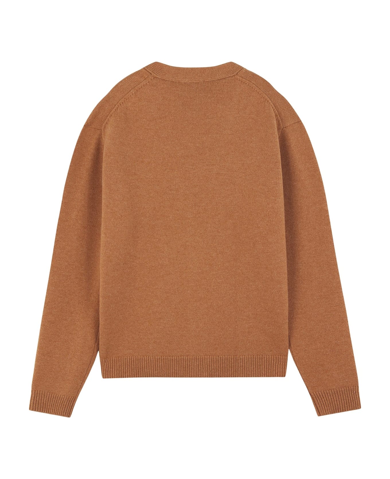 Maison Kitsuné Fox Head Intarsia Comfort Cardigan - Sequoia