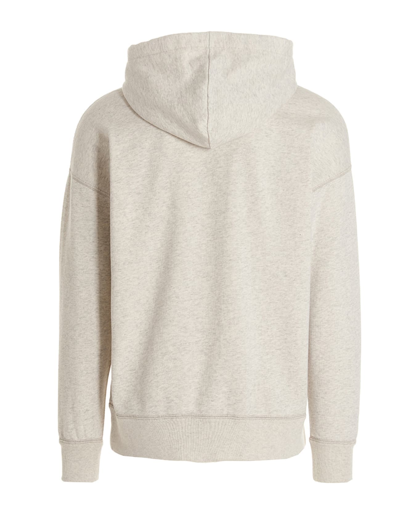 Isabel Marant Miley Hoodie With Flocked Logo - Gray
