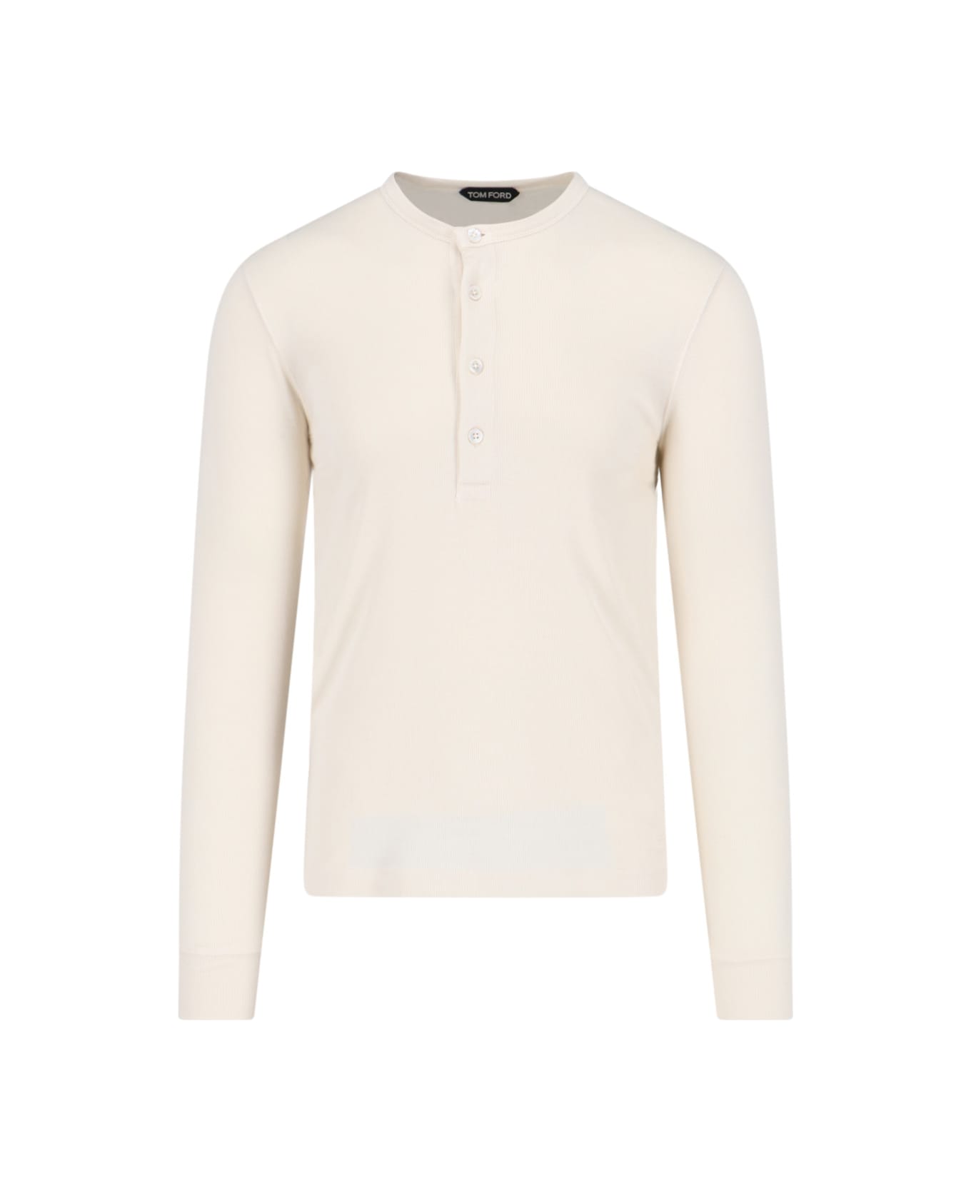 Tom Ford Basic 
henley
 Sweater - Cream