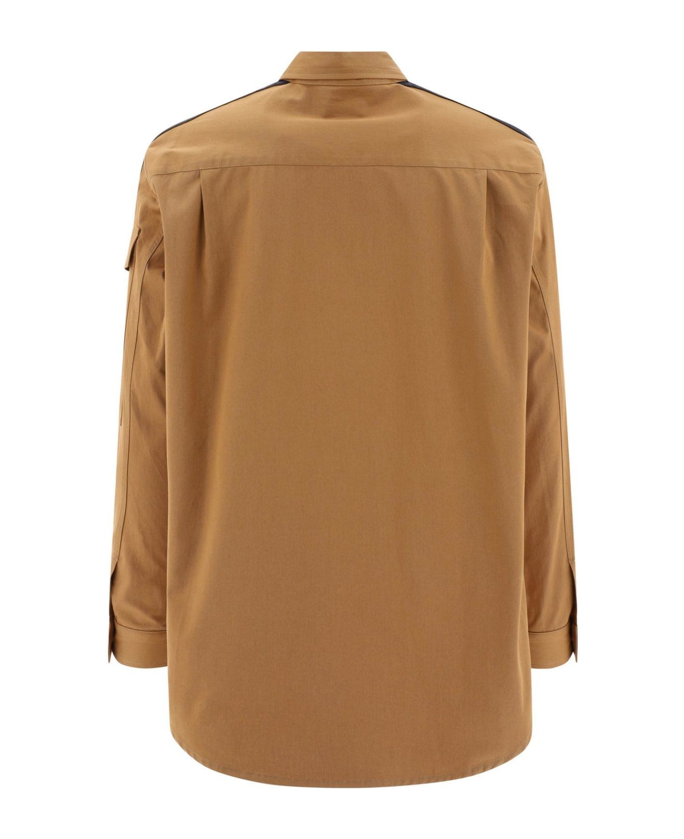 Alexander McQueen Logo Detailed Long Sleeved Shirt - RICH CAMEL