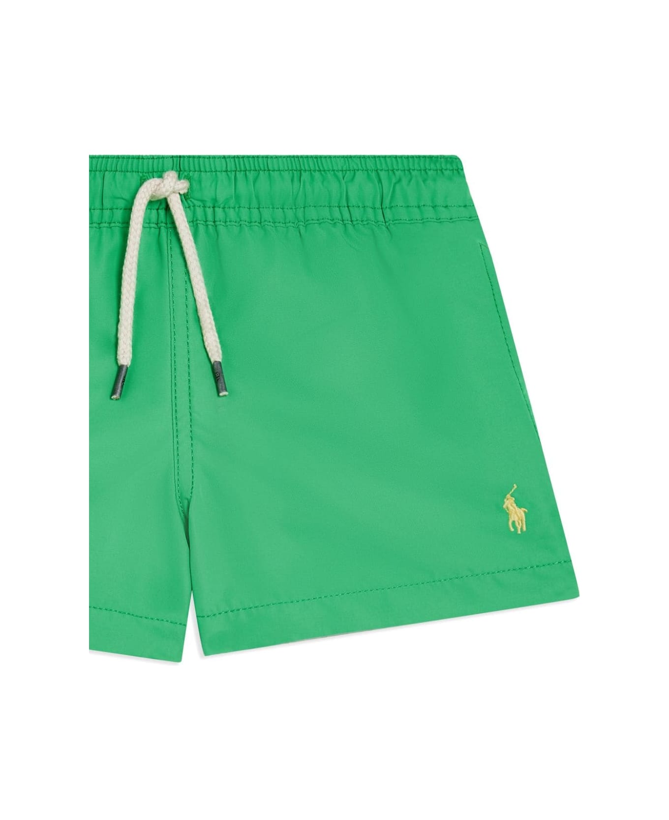Ralph Lauren Green Swimwear With Yellow Pony - Green