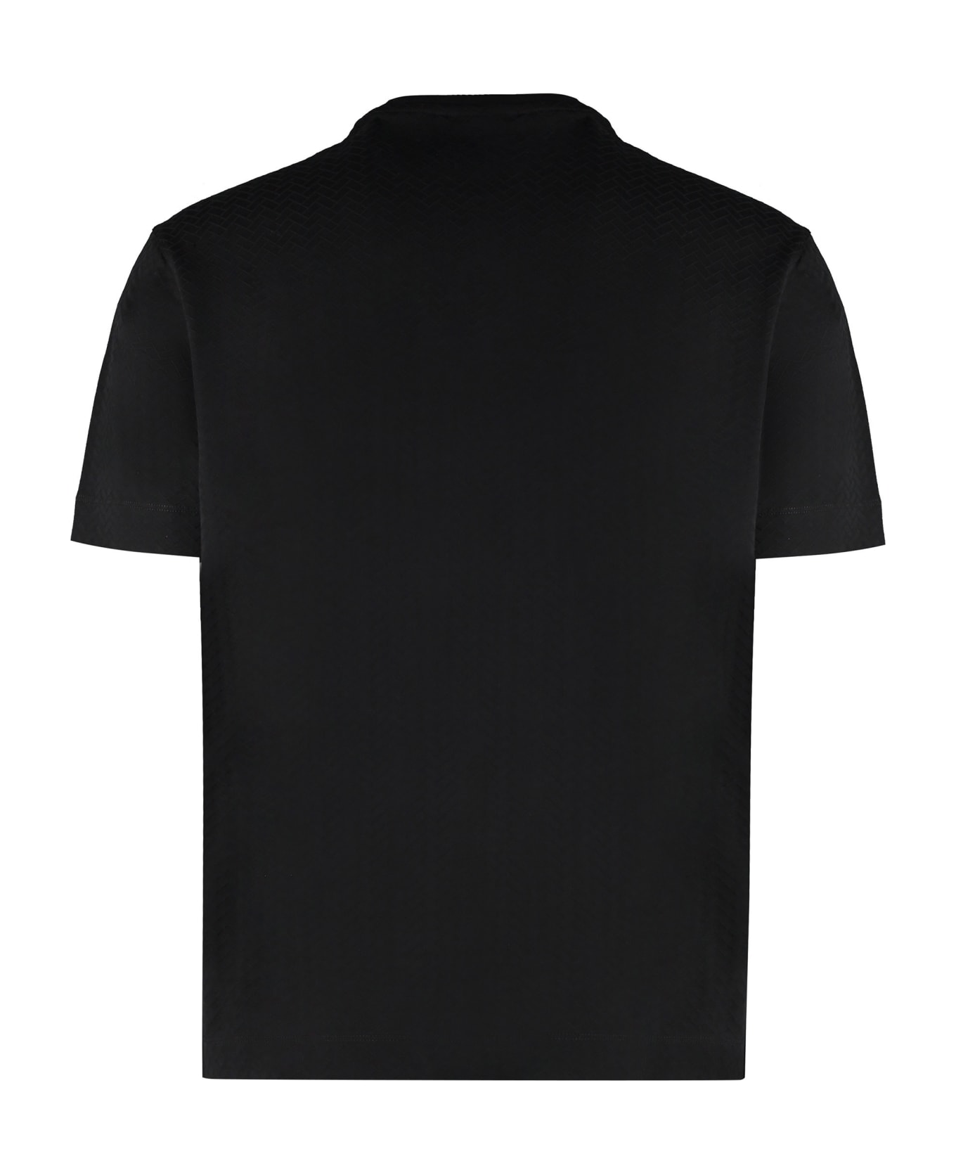 Emporio Armani Cotton Crew-neck T-shirt - black シャツ