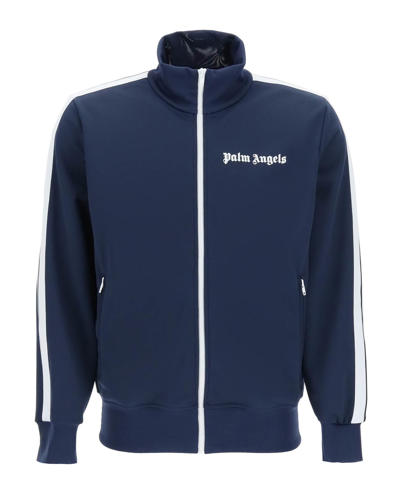 Palm Angels Track Jacket With Bands - Blu