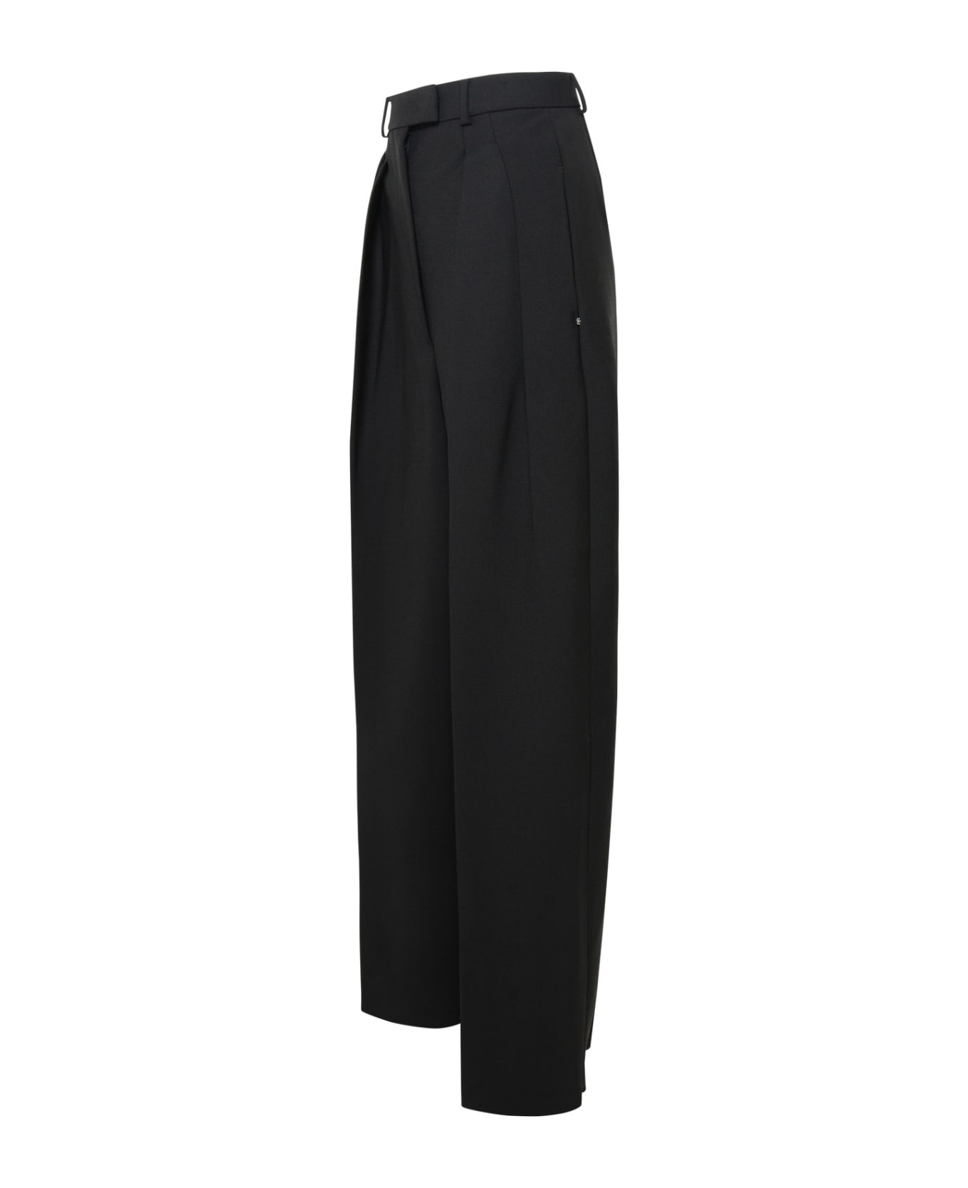 SportMax Enro 'gessati' Virgin Wool Blend Pants - Black