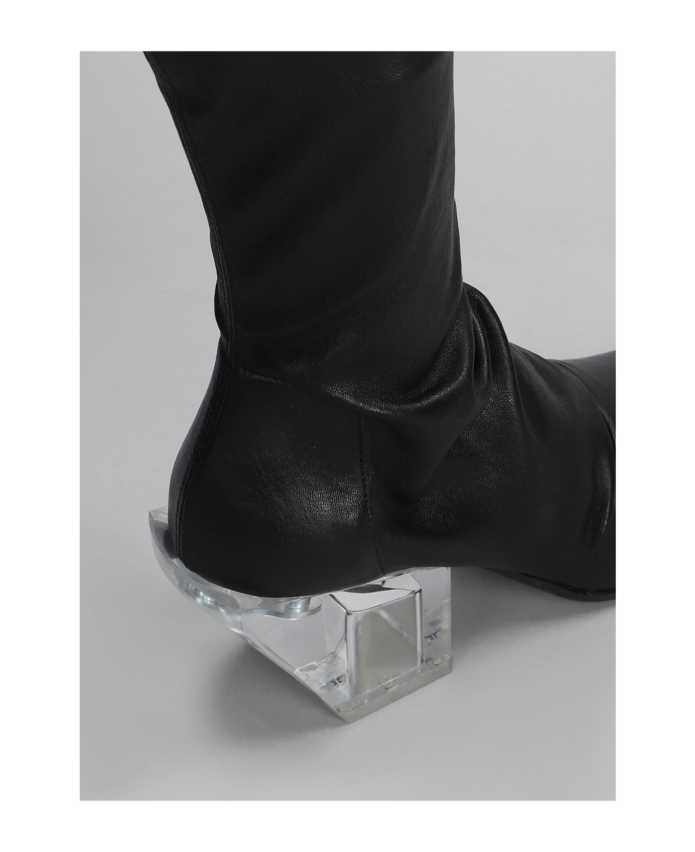 Rick Owens Leather Boot - BLACK
