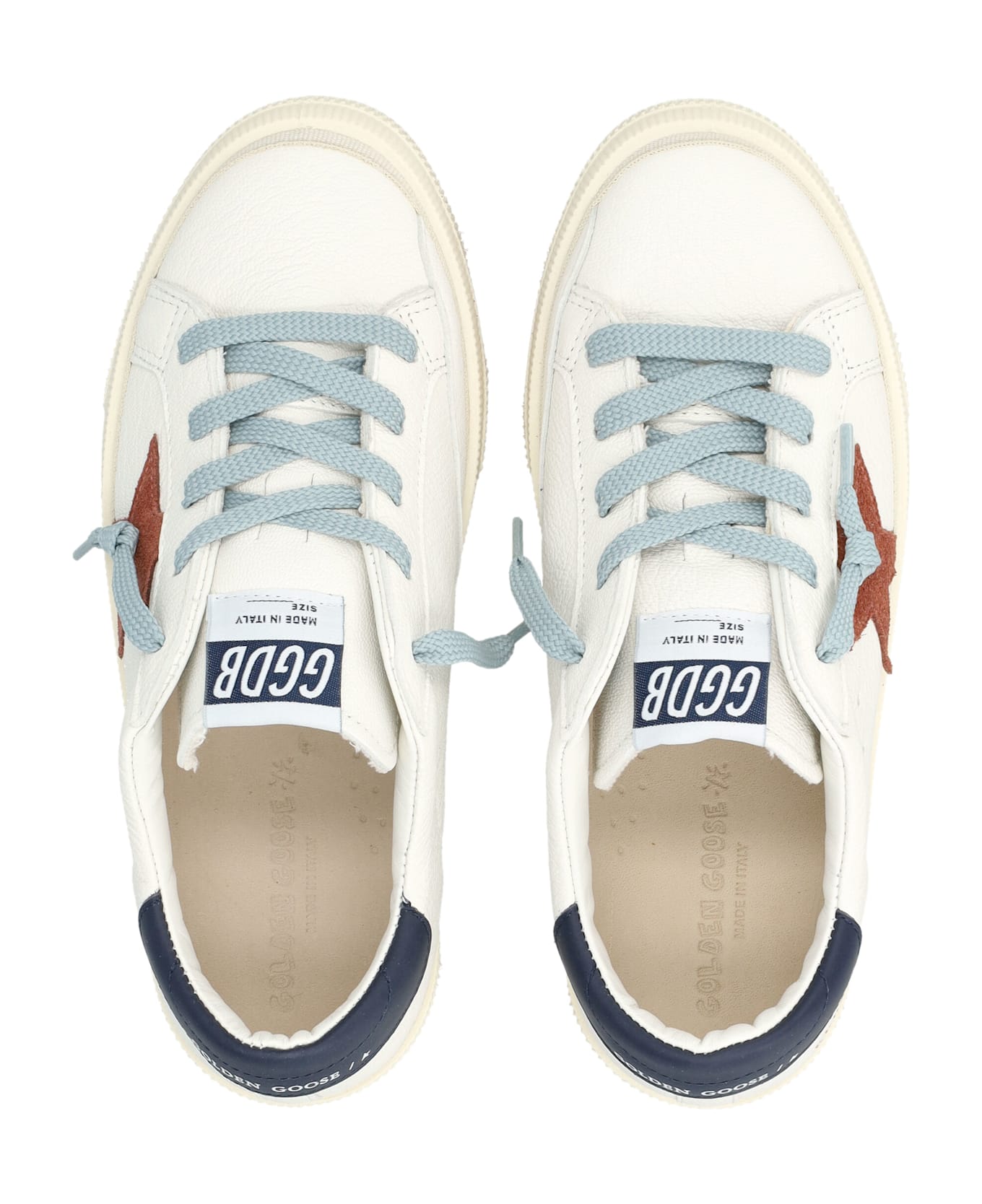 Golden Goose Kids May Sneakers - WHITE/RED