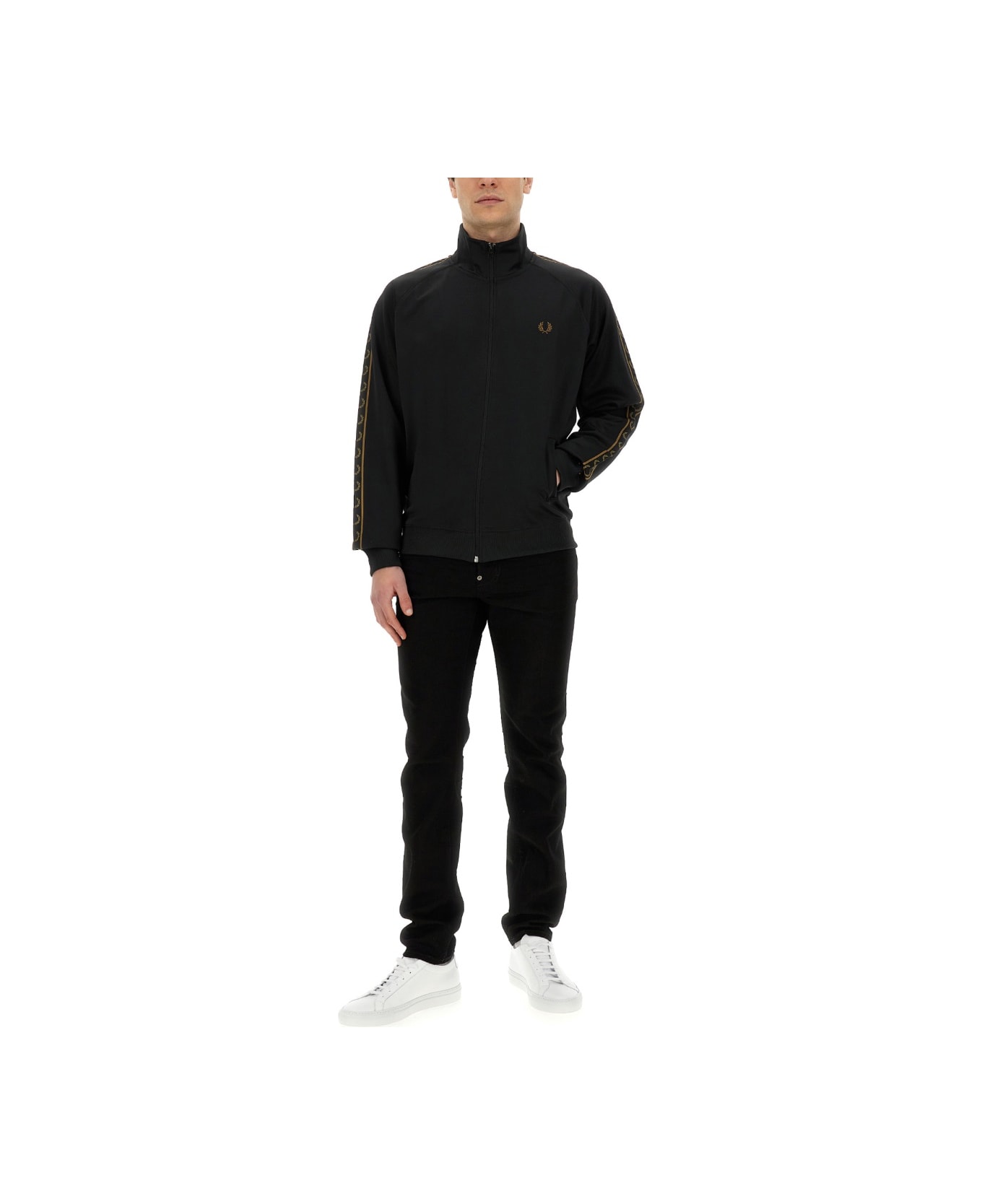 Fred Perry Sweatshirt With Logo - BLACK