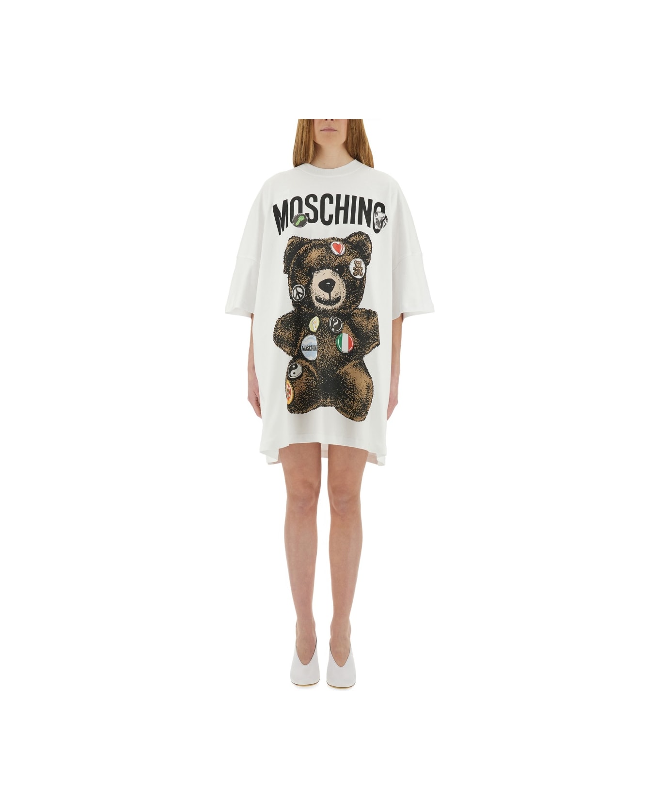 Moschino 
teddy Bear
 Short Dress - WHITE