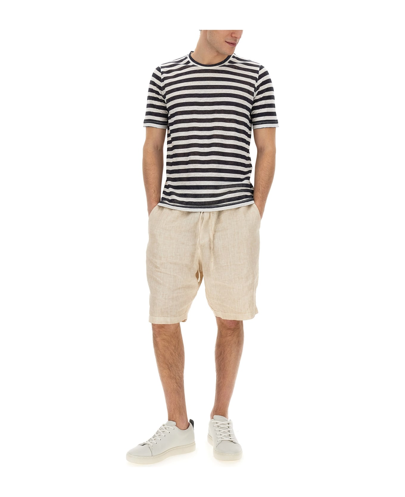 120% Lino Striped T-shirt シャツ
