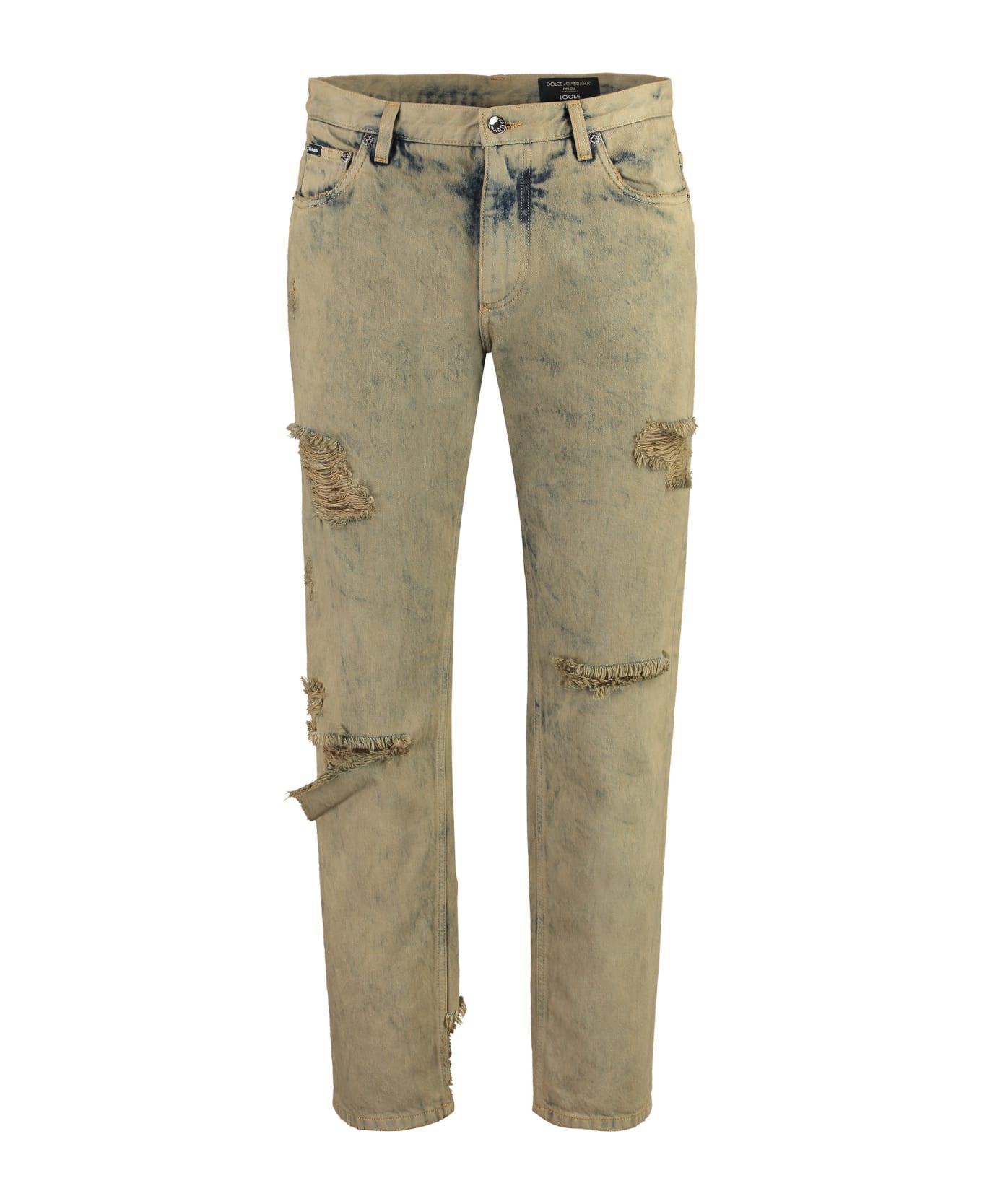 Dolce & Gabbana Loose 5-pocket Jeans - Beige