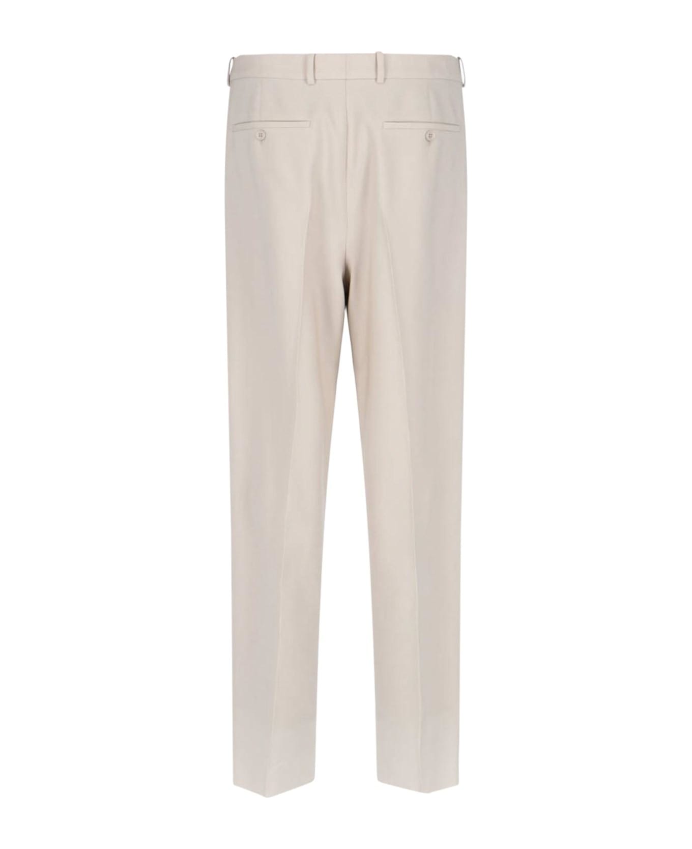 Saint Laurent Straight Pants - Beige