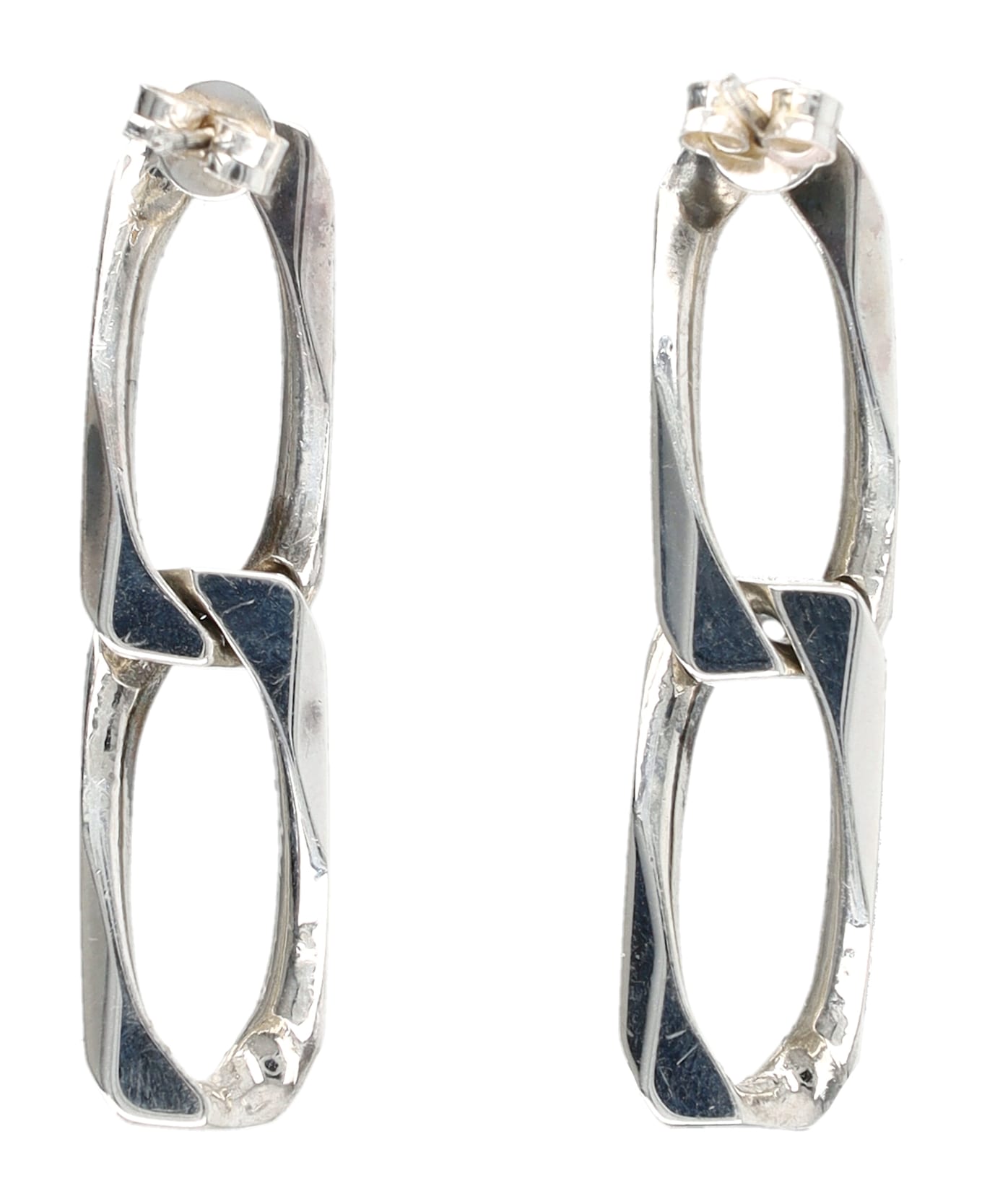 Emanuele Bicocchi Silver Chain Link Earrings - SILVER