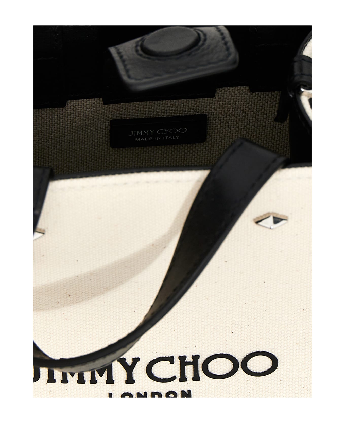 Jimmy Choo Mini N/s Tote Handbag - NEUTRALS/BLACK