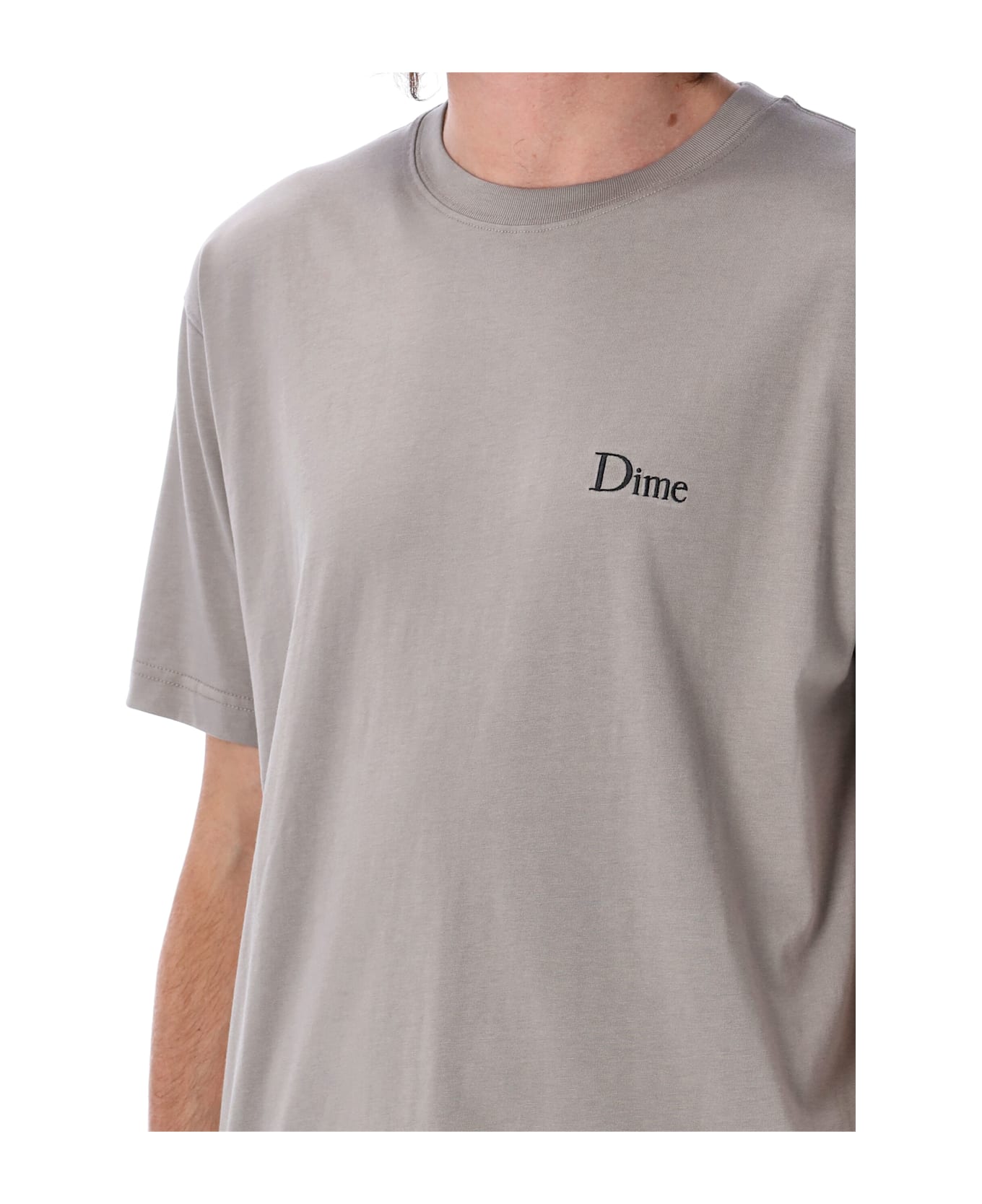 Dime Classic Small Logo T-shirt - CHARCOAL