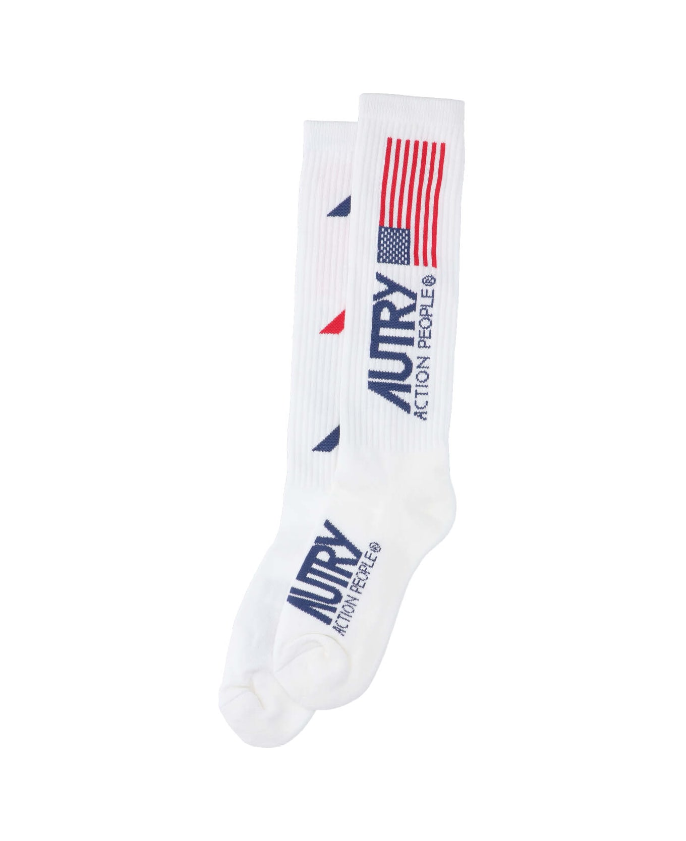 Autry Logo Socks - White 靴下＆タイツ