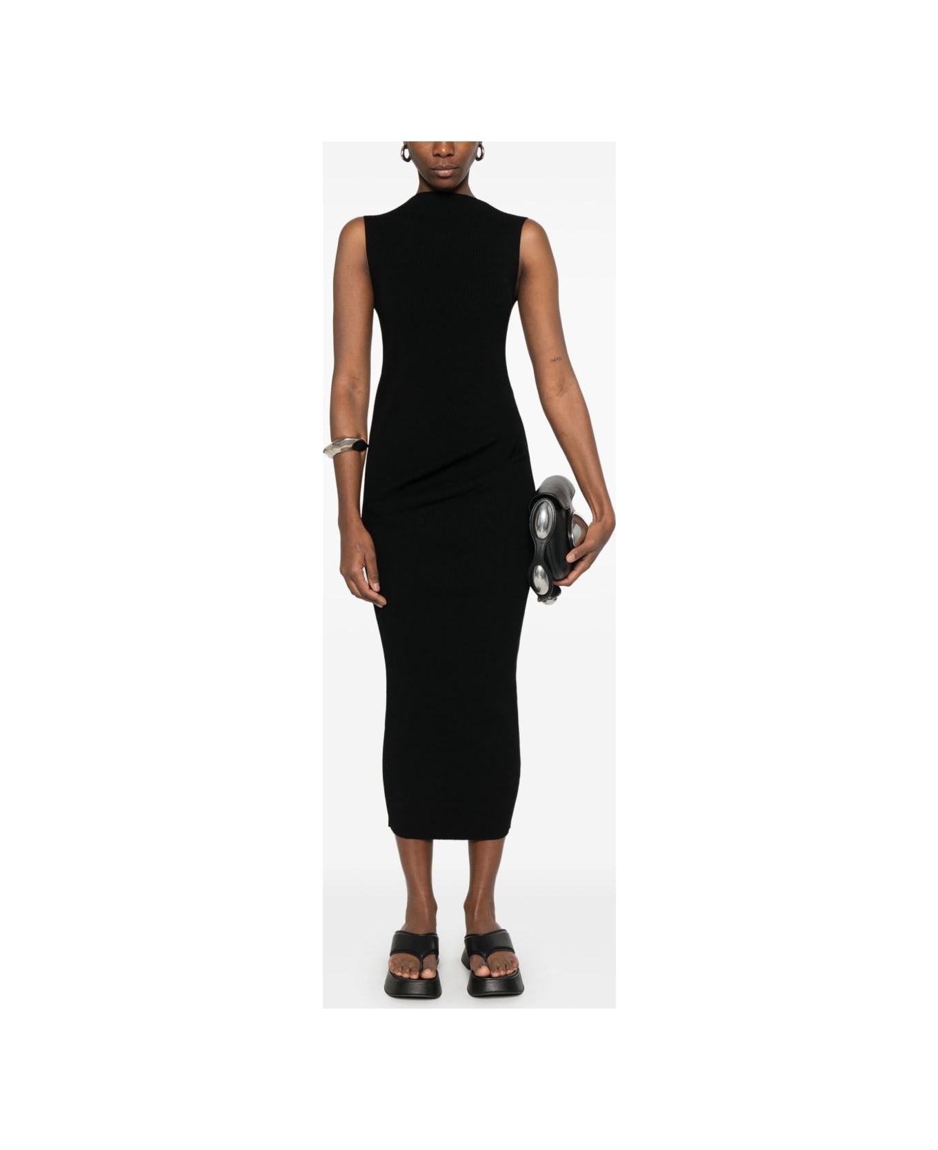 Rick Owens Knitted Long Dress - Black