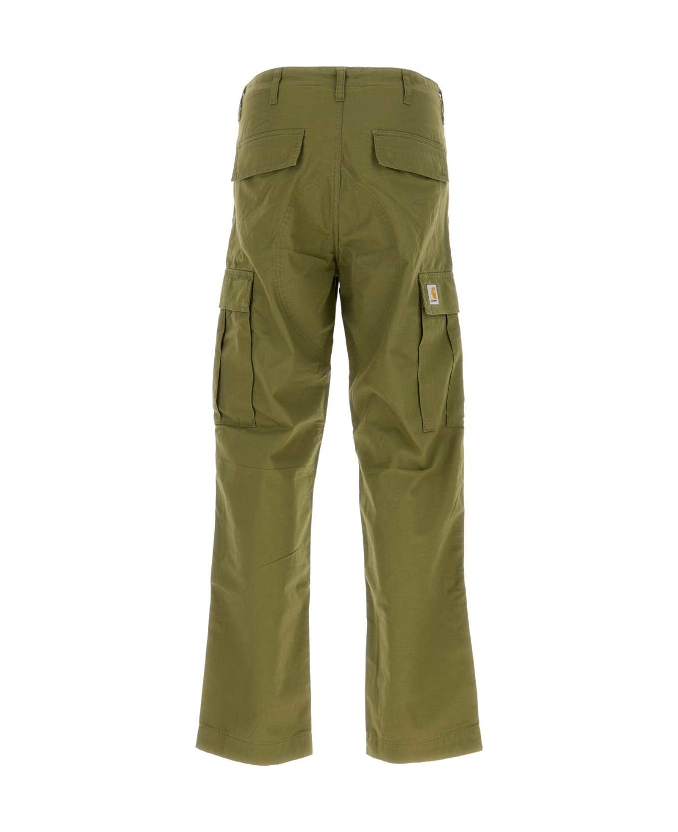 Carhartt Olive Green Cotton Regular Cargo Pant - CAPULET