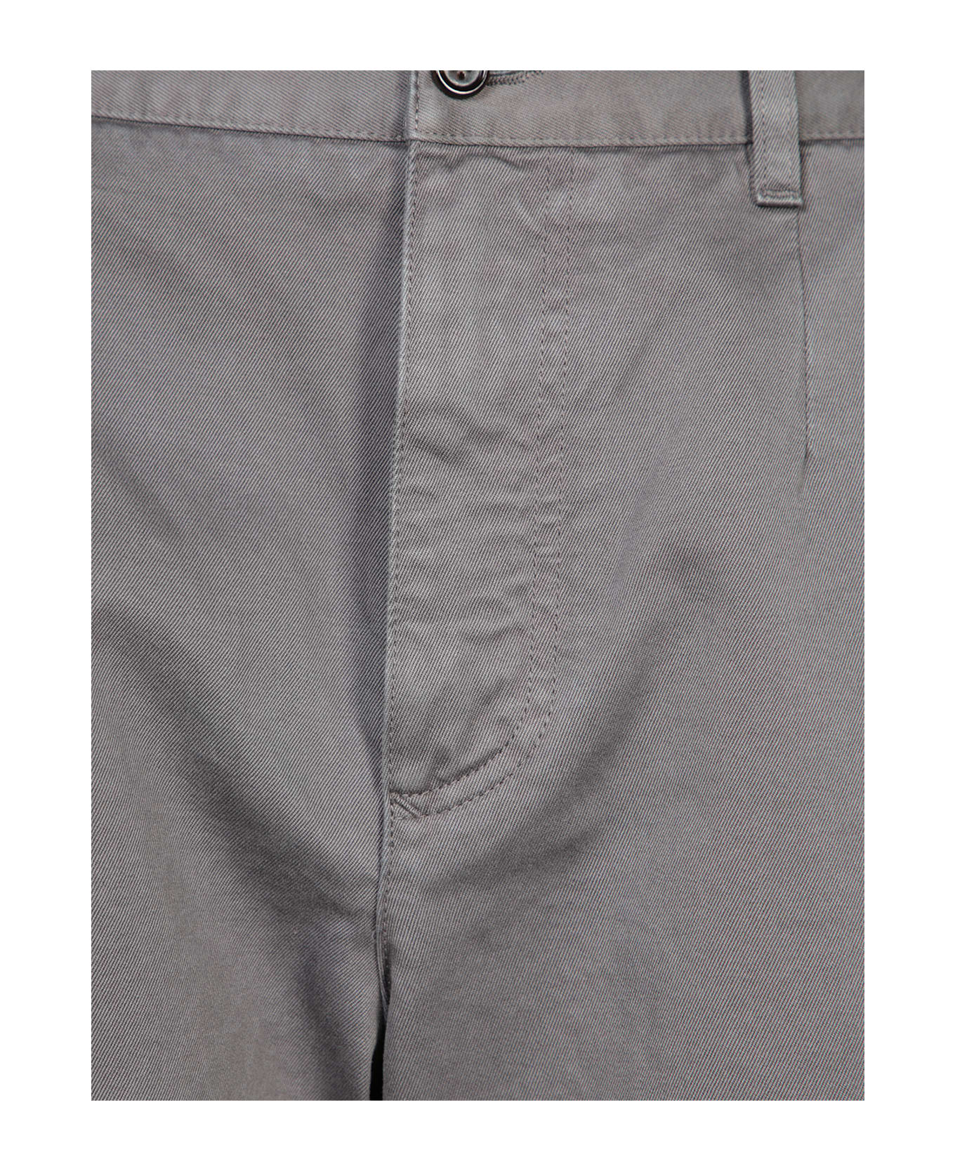 Dolce & Gabbana Trousers In Cotton Canvas - Grey