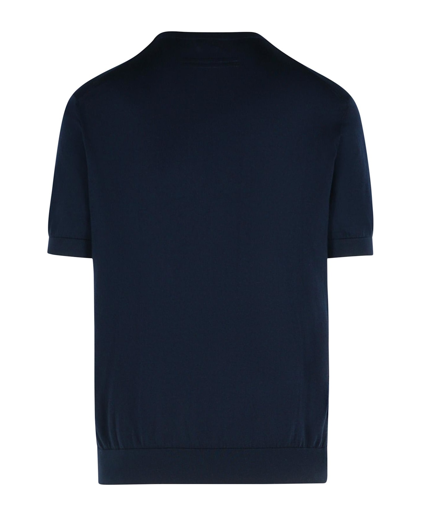 Zegna Blue Cotton T-shirt - Blue