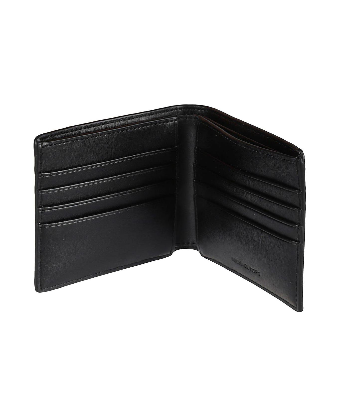 Michael Kors Monogram Bi-fold Wallet - Brn Blk 財布