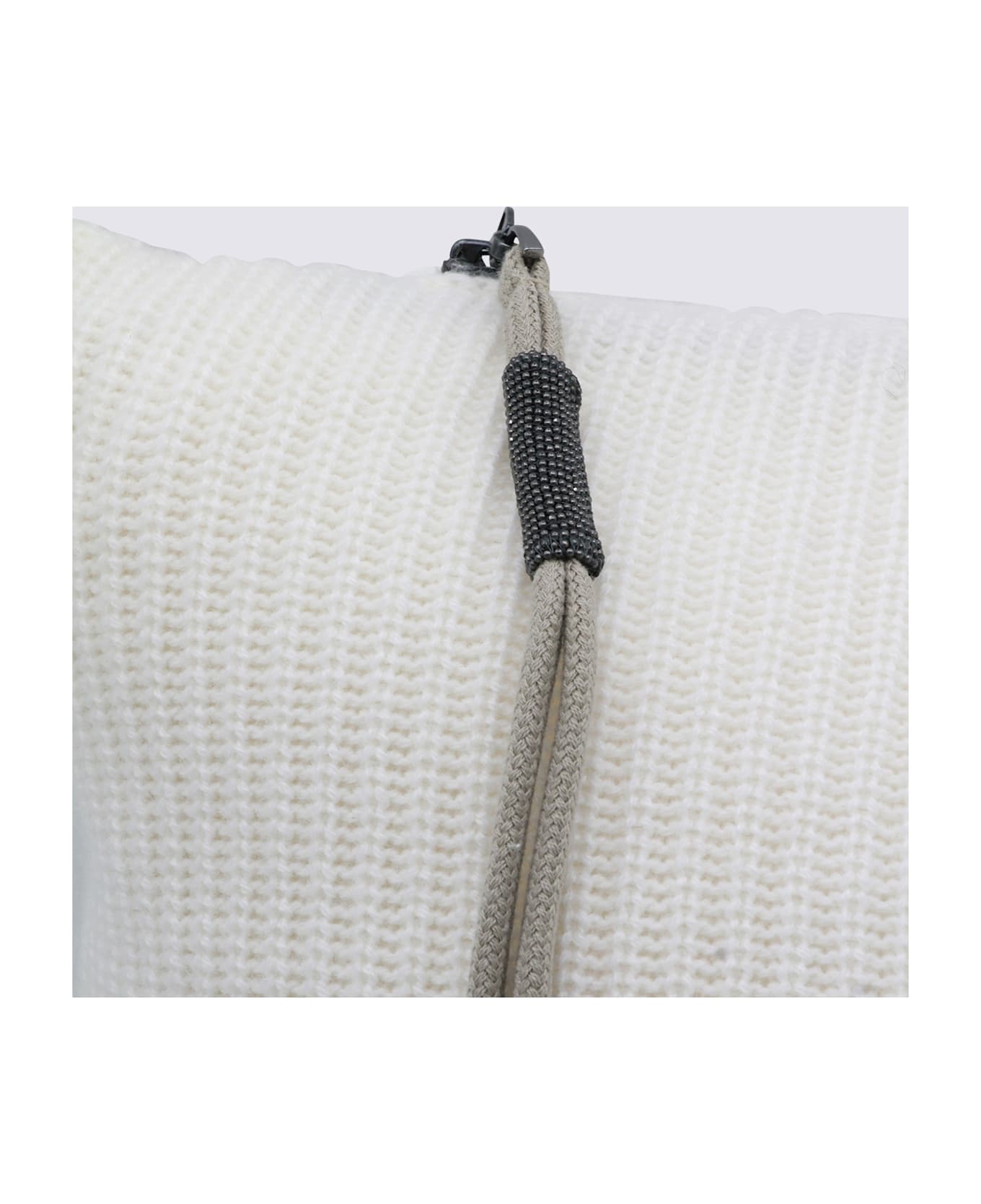 Brunello Cucinelli White Cashmere Pillow - White