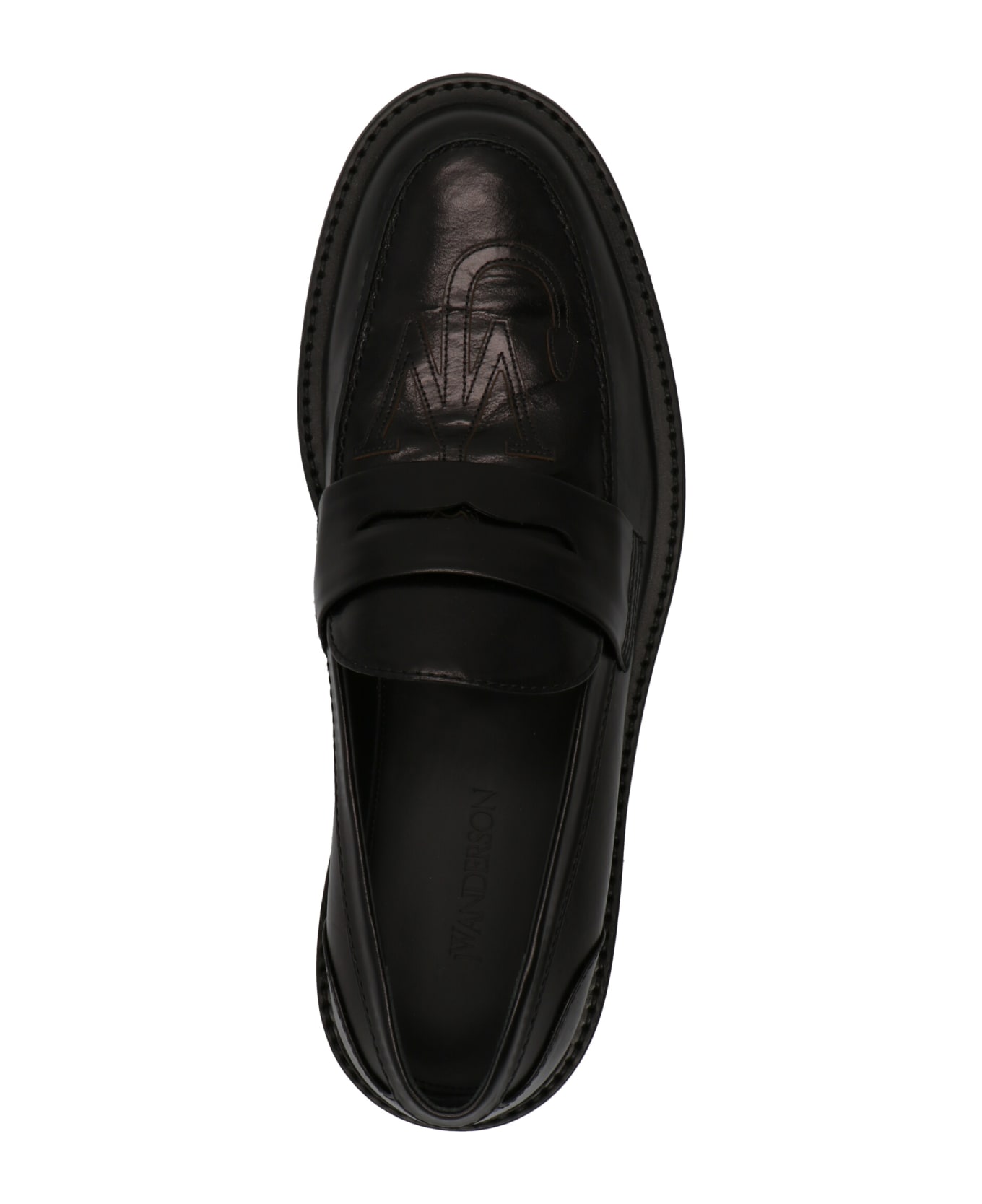 J.W. Anderson Logo Loafers - Black  