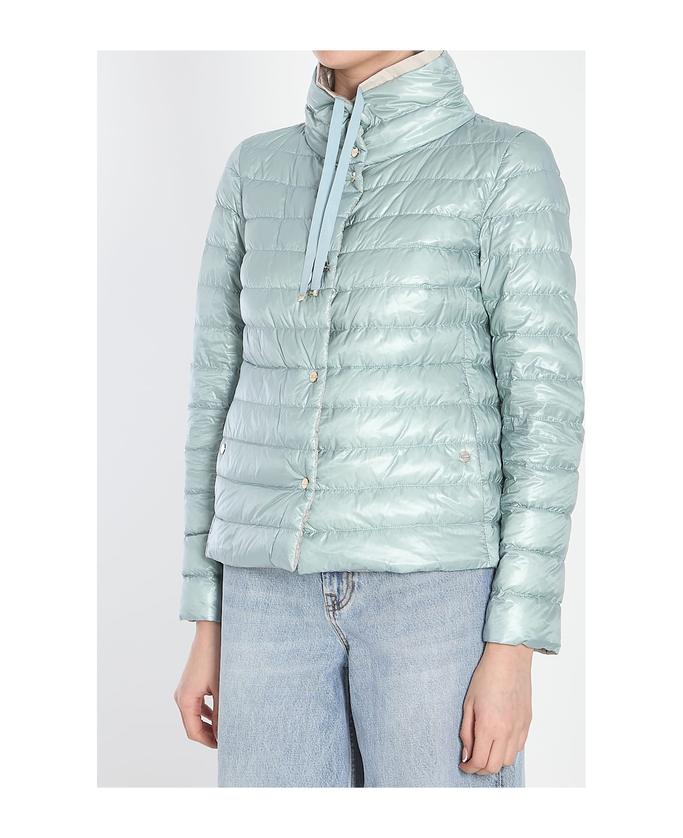 Herno Reversible Quilted Jacket - LIGHT BLUE