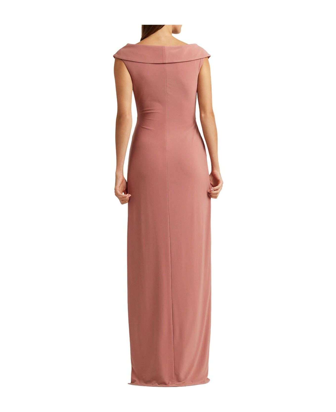 Ralph Lauren V-neck Sleeveless Maxi Dress - Pink