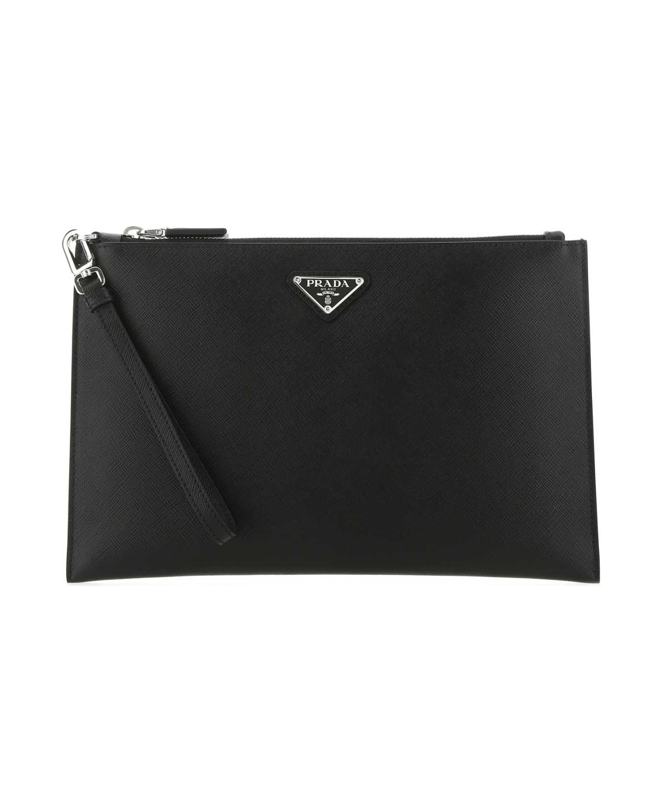 Prada Black Leather Clutch - F0002 バッグ