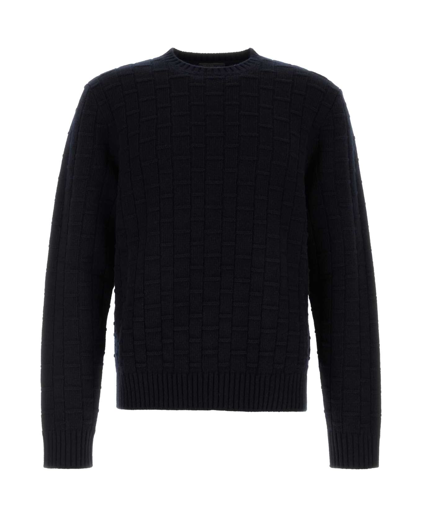 Prada Midnight Blue Wool Blend Sweater - BLEU