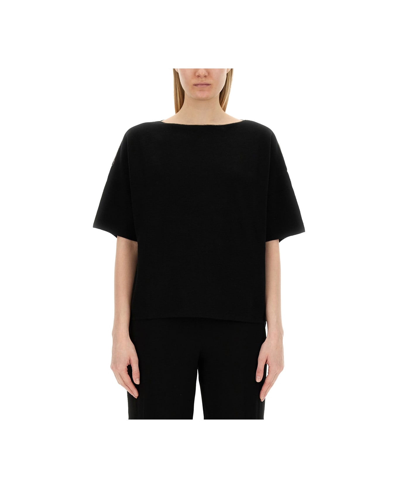 Fabiana Filippi Cotton T-shirt - BLACK