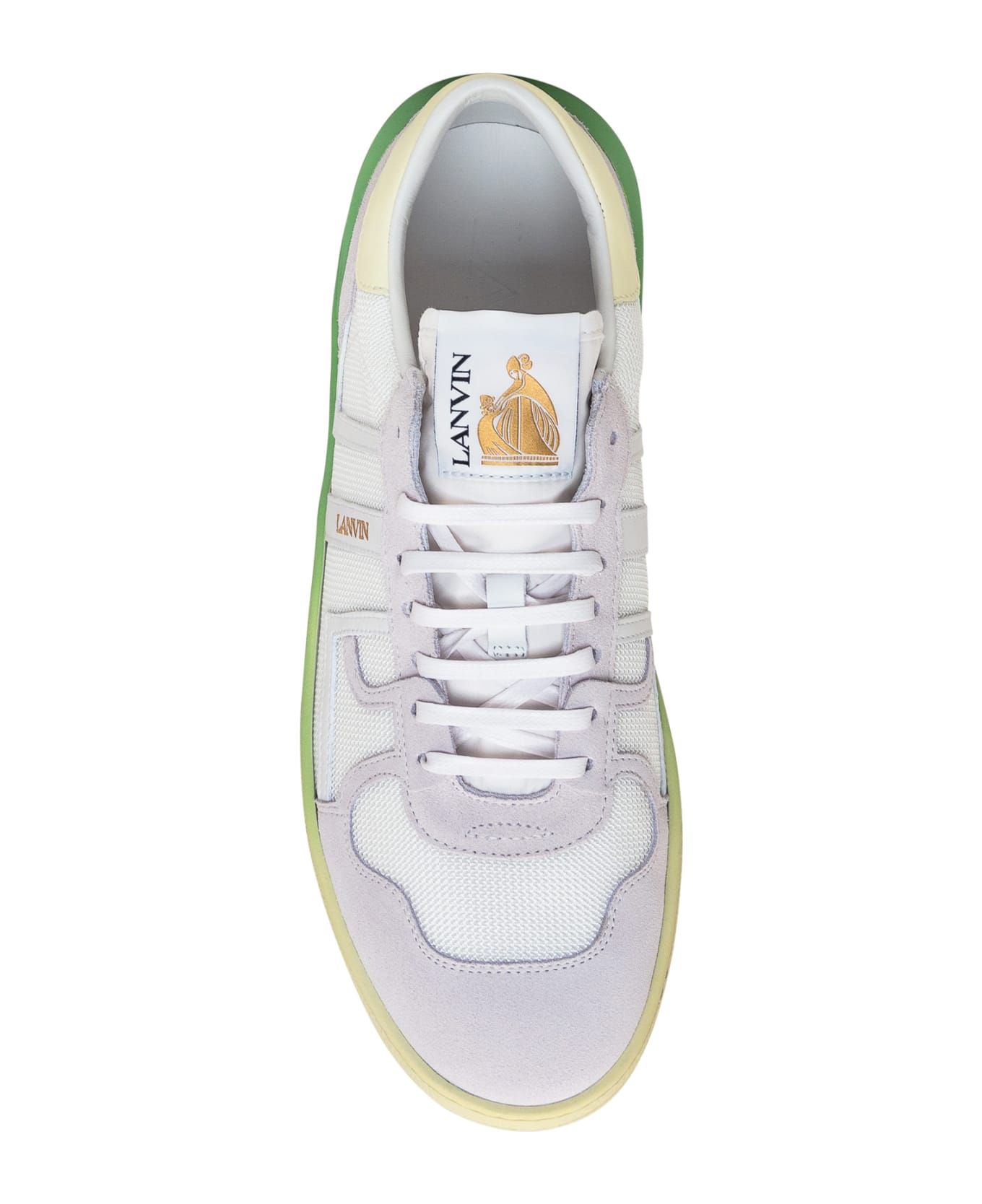 Lanvin Clay Sneaker - WHITE/YELLOW
