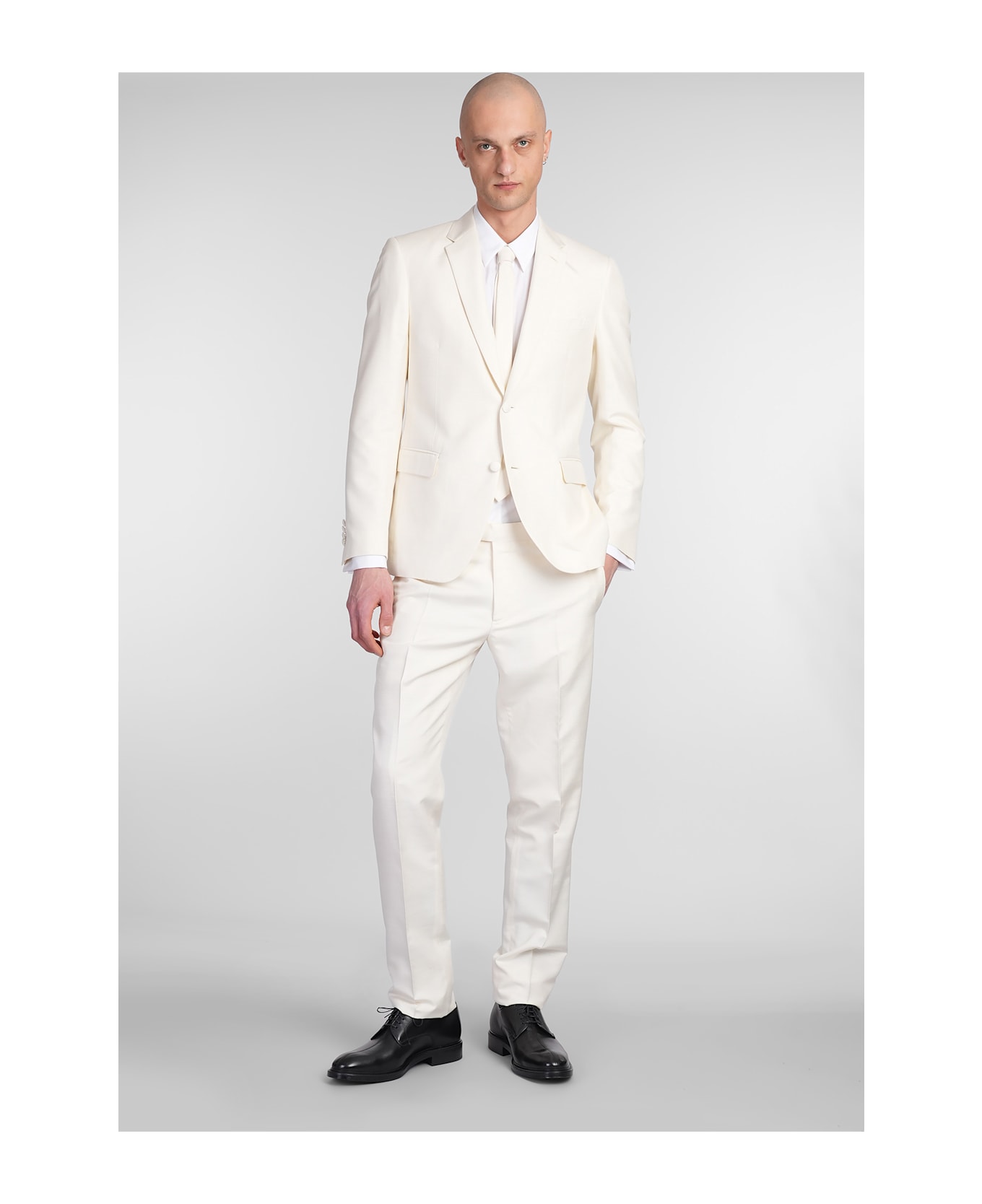 Lardini In Beige Silk - beige