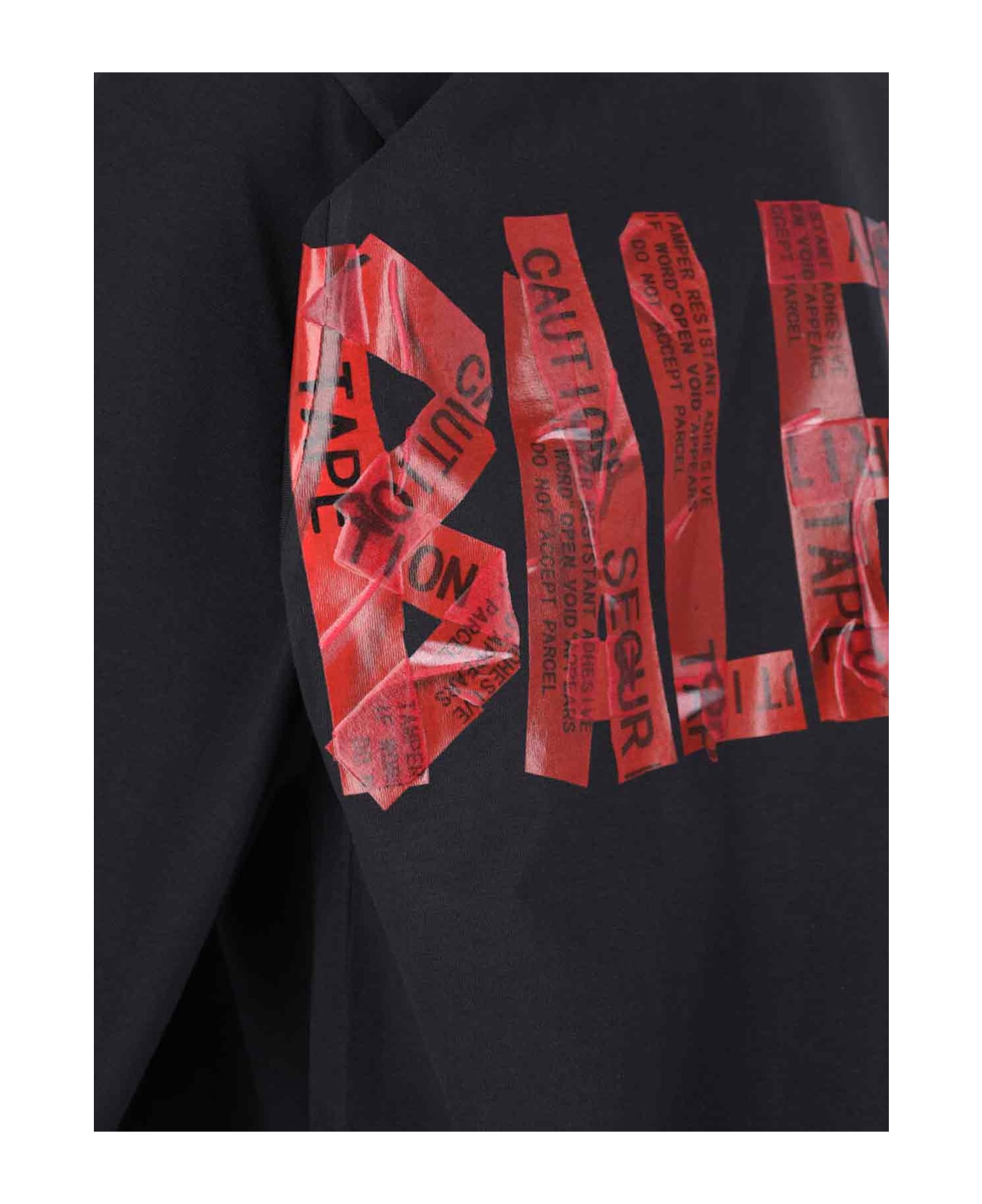 Balenciaga 
security Tape
 T-shirt - Black  