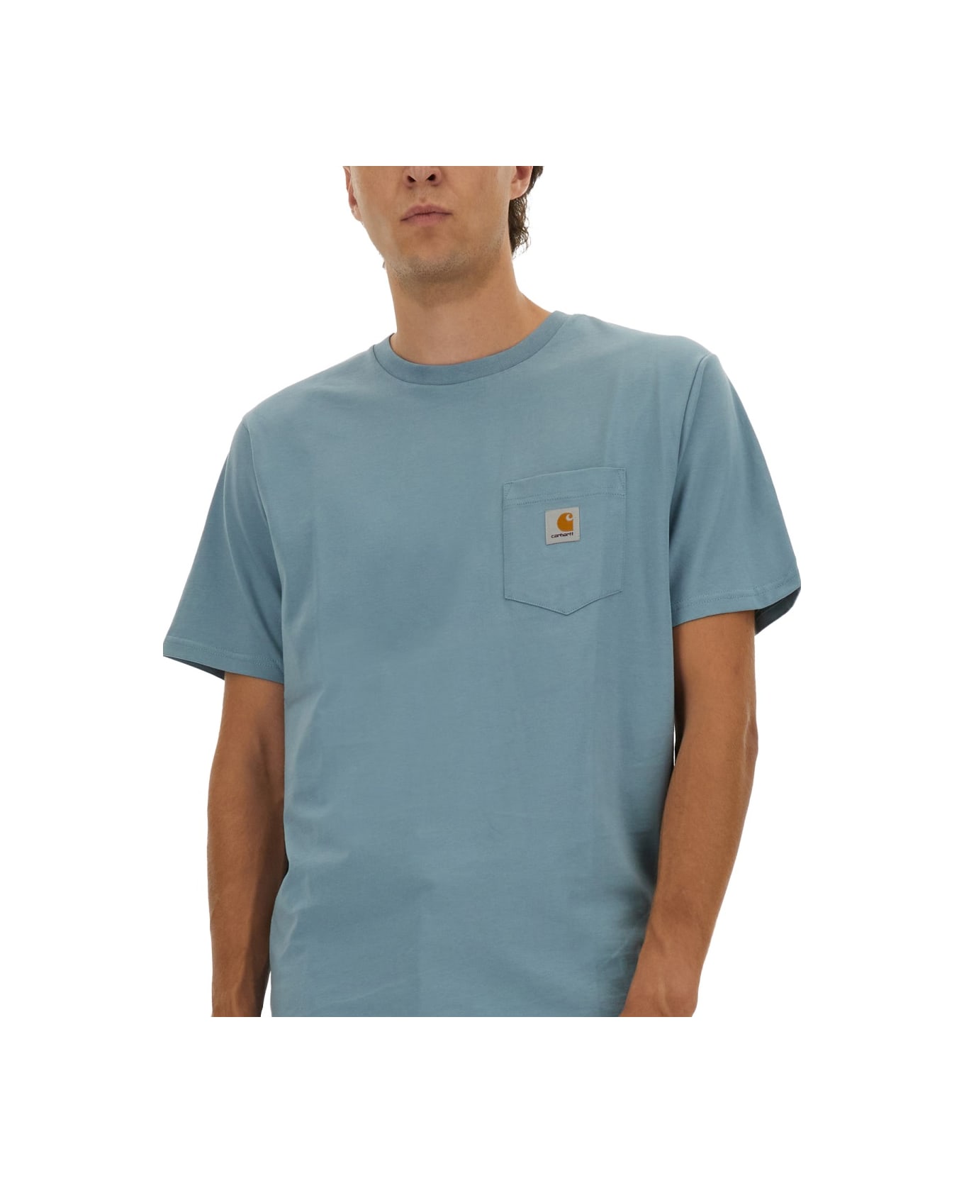 Carhartt T-shirt With Pocket - AZURE