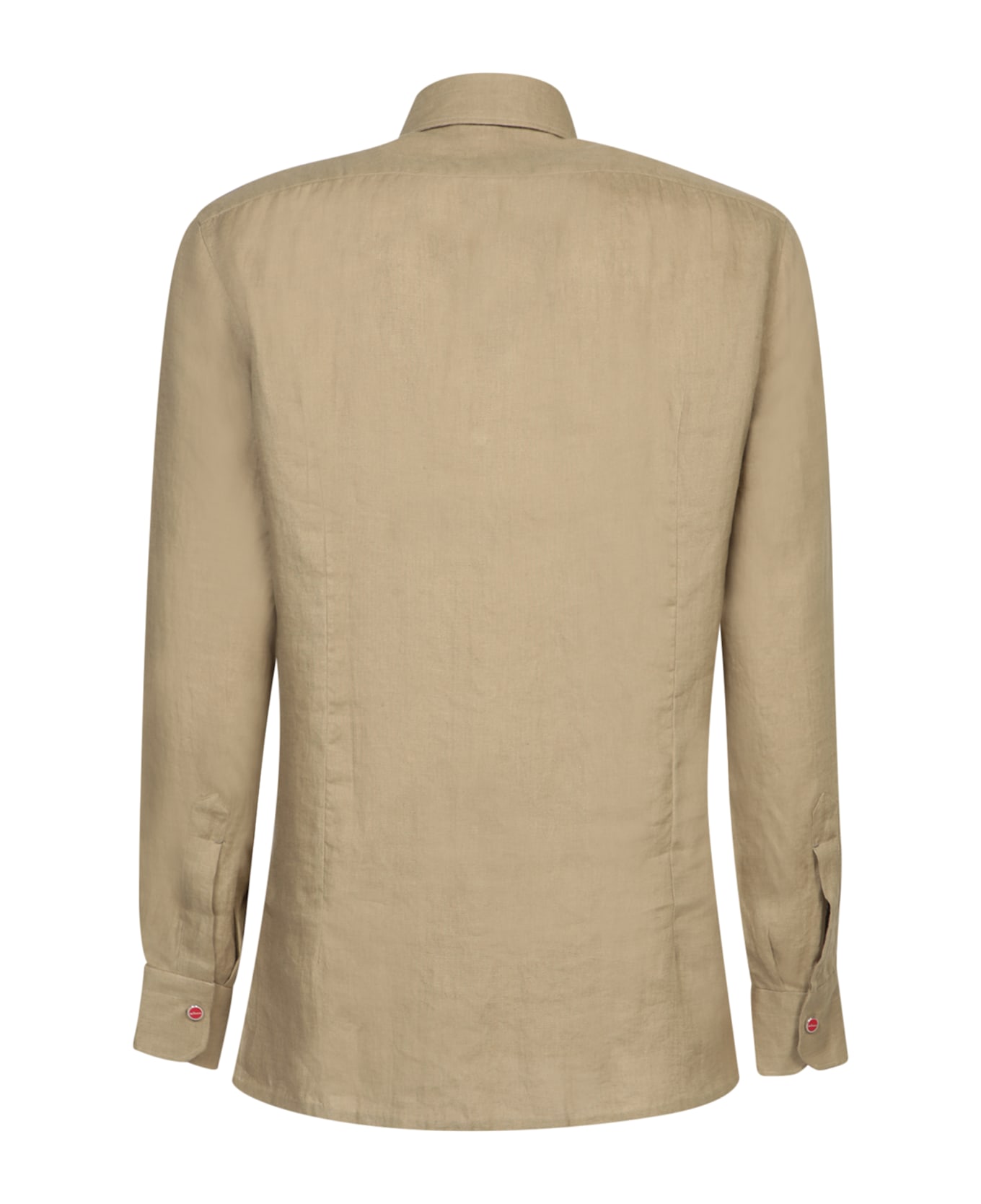 Kiton Military Green Linen Shirt - White