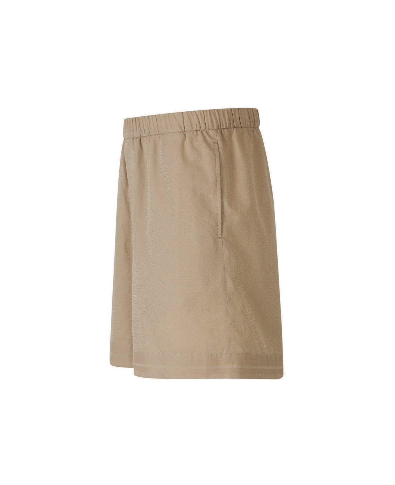 Givenchy 4g Motif Bermuda Shorts - Beige