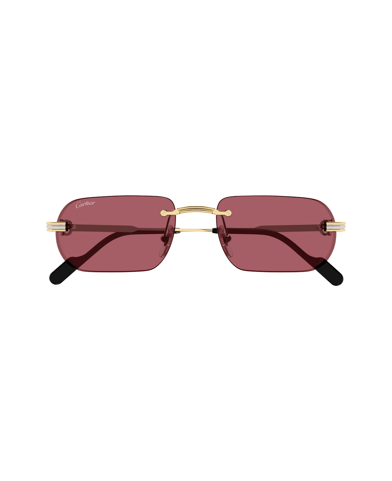 Cartier Eyewear Cartier Ct0577s Première De Cartier 004 Gold Red Sunglasses - Oro