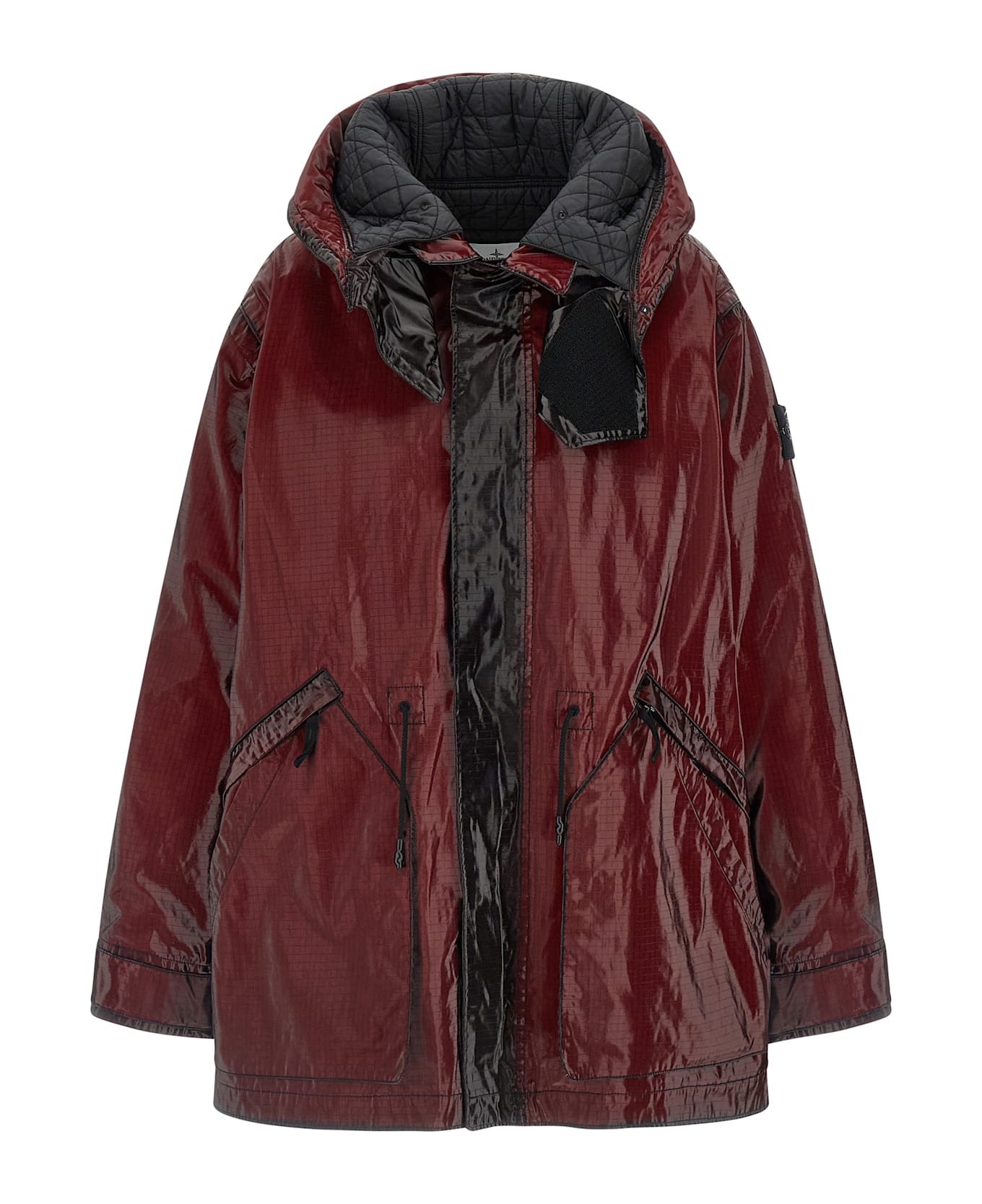 Stone Island 
4100079 Uneven Ripstop Prismatico
 Parka - Bordeaux