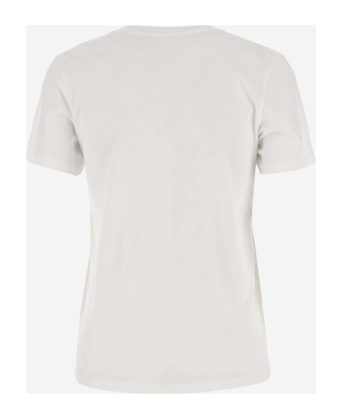 Maison Kitsuné Cotton T-shirt With Logo - White